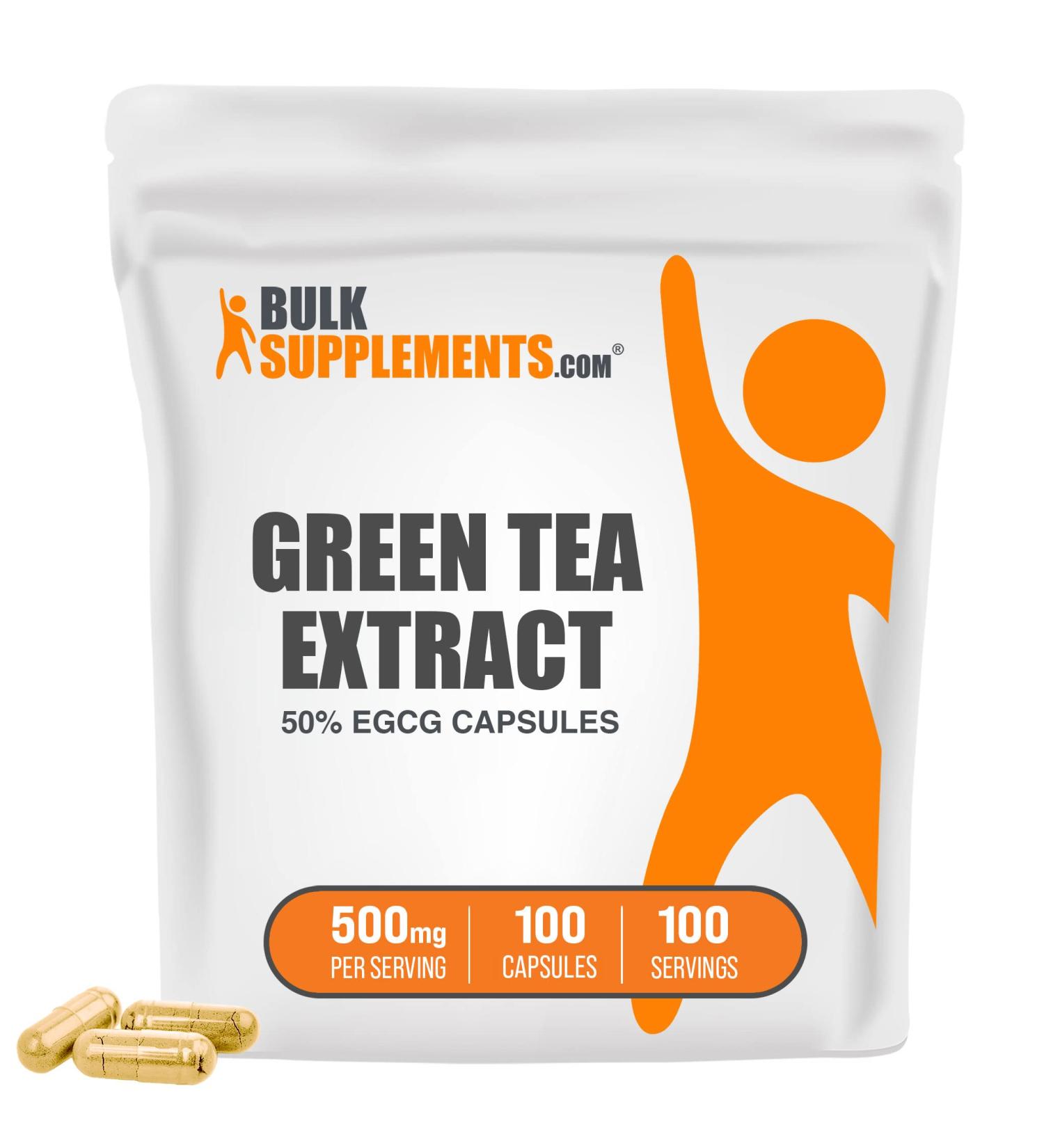 Green Tea Extract Capsules with 50% EGCG - 100 Capsules - BULKSUPPLEMENTS.COM - Buy Online on GoSupps.com