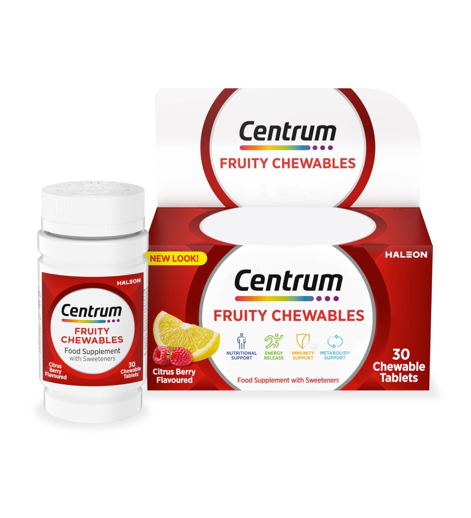 Centrum Advance Multivitamin & Mineral Tablets - 30 Complete Multivitamin Tablets with 24 Essential Nutrients incl. Vitamin D - Buy Online on GoSupps.com