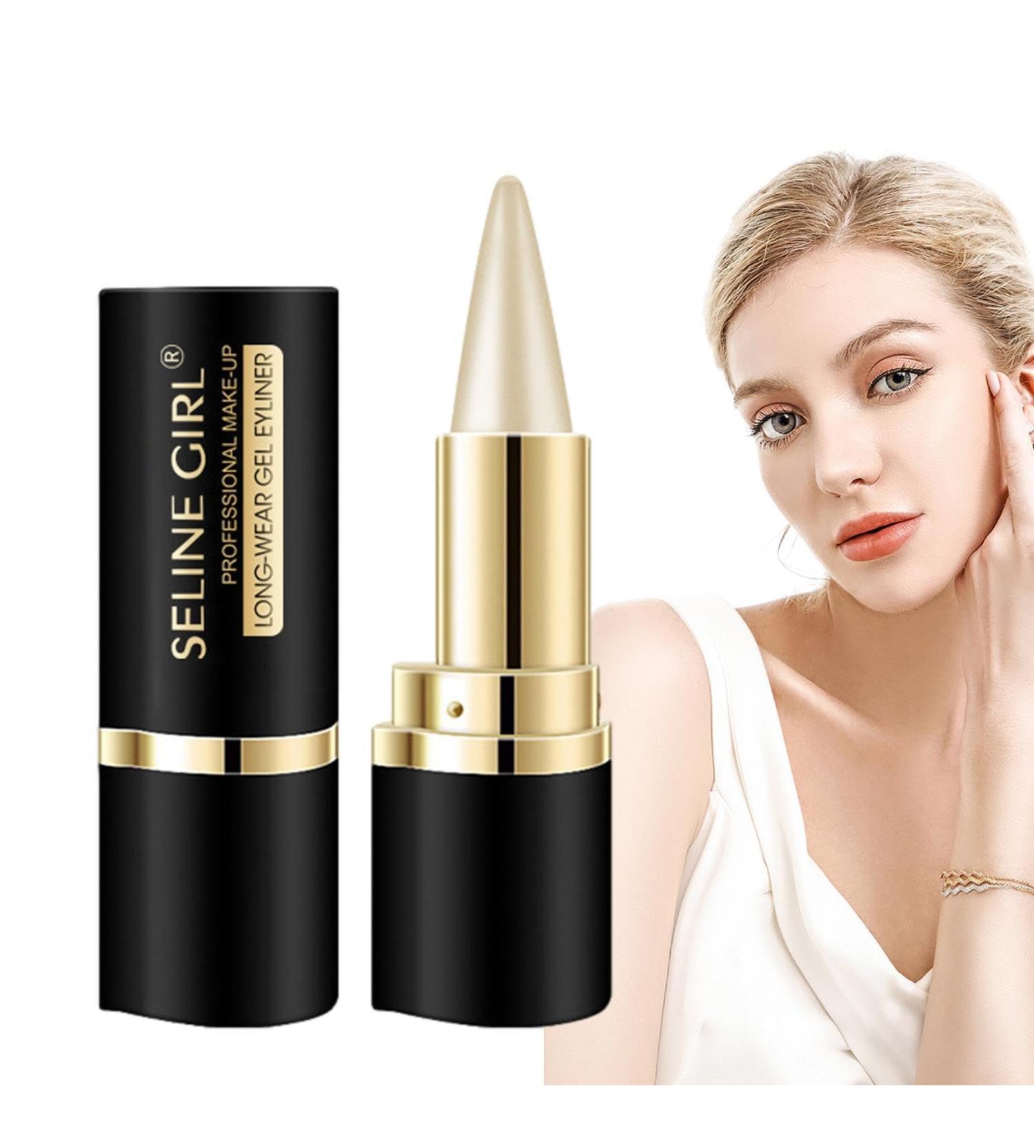 Long-Wear Gel Eyeliner | Natural Black Waterproof Gel Pencil | Smudge-Proof Cream Eye Liners | Portable Eye Makeup Crayon For Gothic Looks | Eye Makeup Accessories Silvery - Buy Online on GoSupps.com