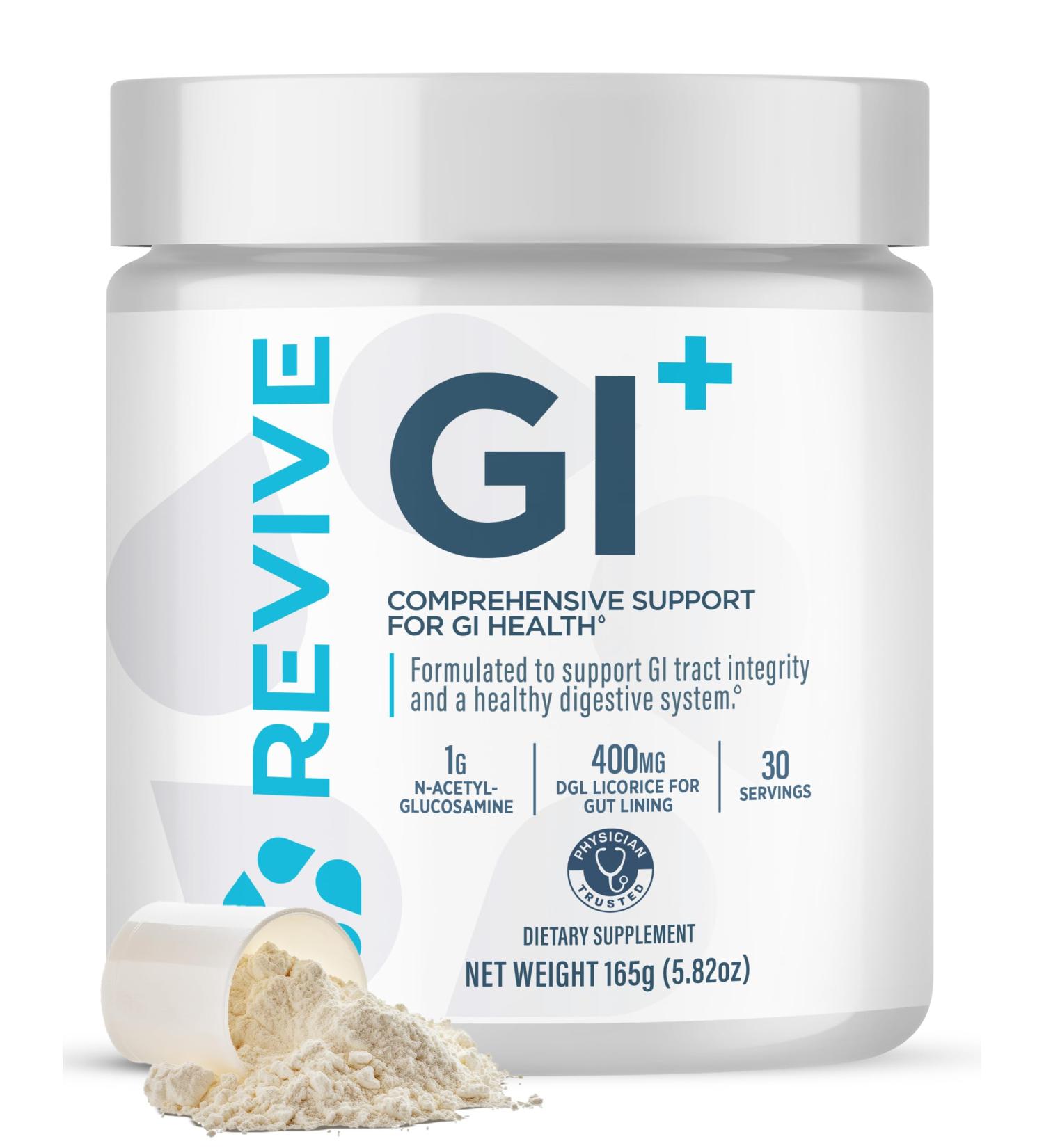 Revive MD Digestive Health Supplement GI Plus (30 Servings) - Supports Gut Health for Women & Men - Promotes Regularity & Bowel Function - Gut Health Supplements Powder for Gut Lining - Gluten-Free - Buy Online on GoSupps.com