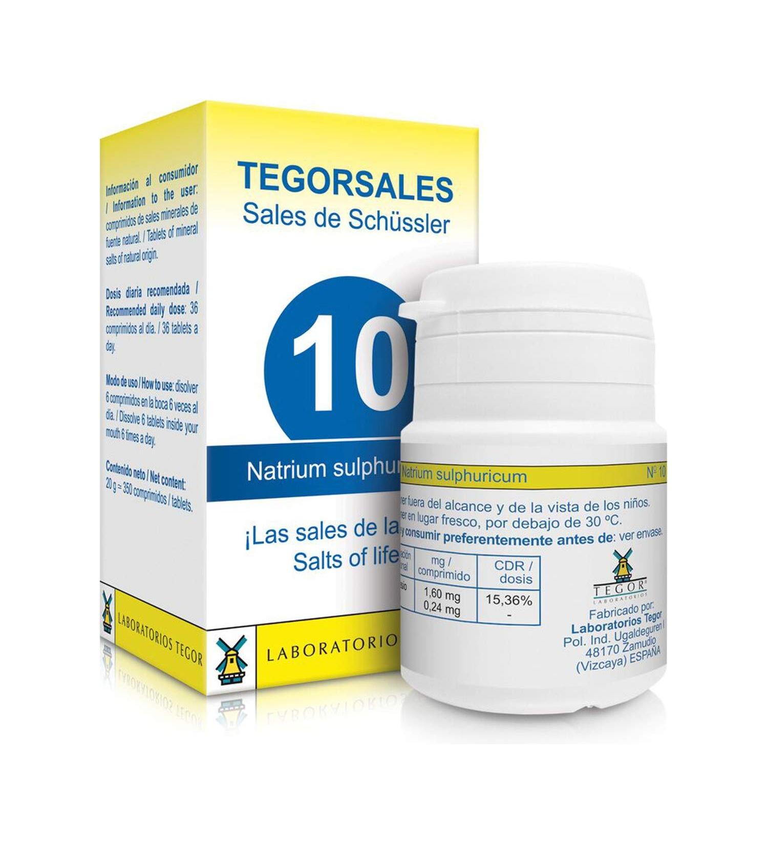 Tegorsal Nº 10 20 g comprimidos