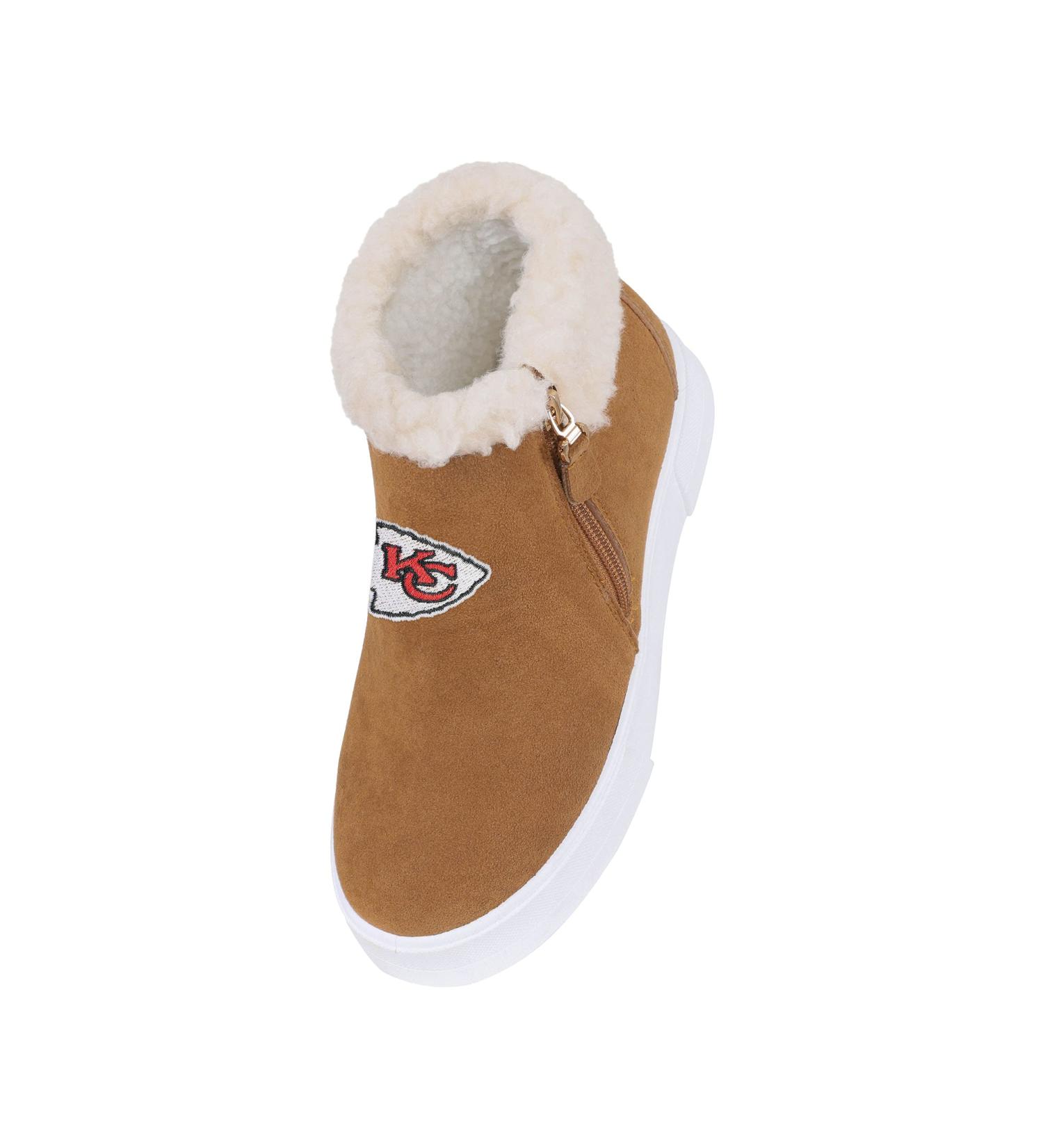 Kansas City Chiefs Women's NFL Fuzzy Brim Zipper Boots - Size 8 | Team Color - Buy Online on GoSupps.com