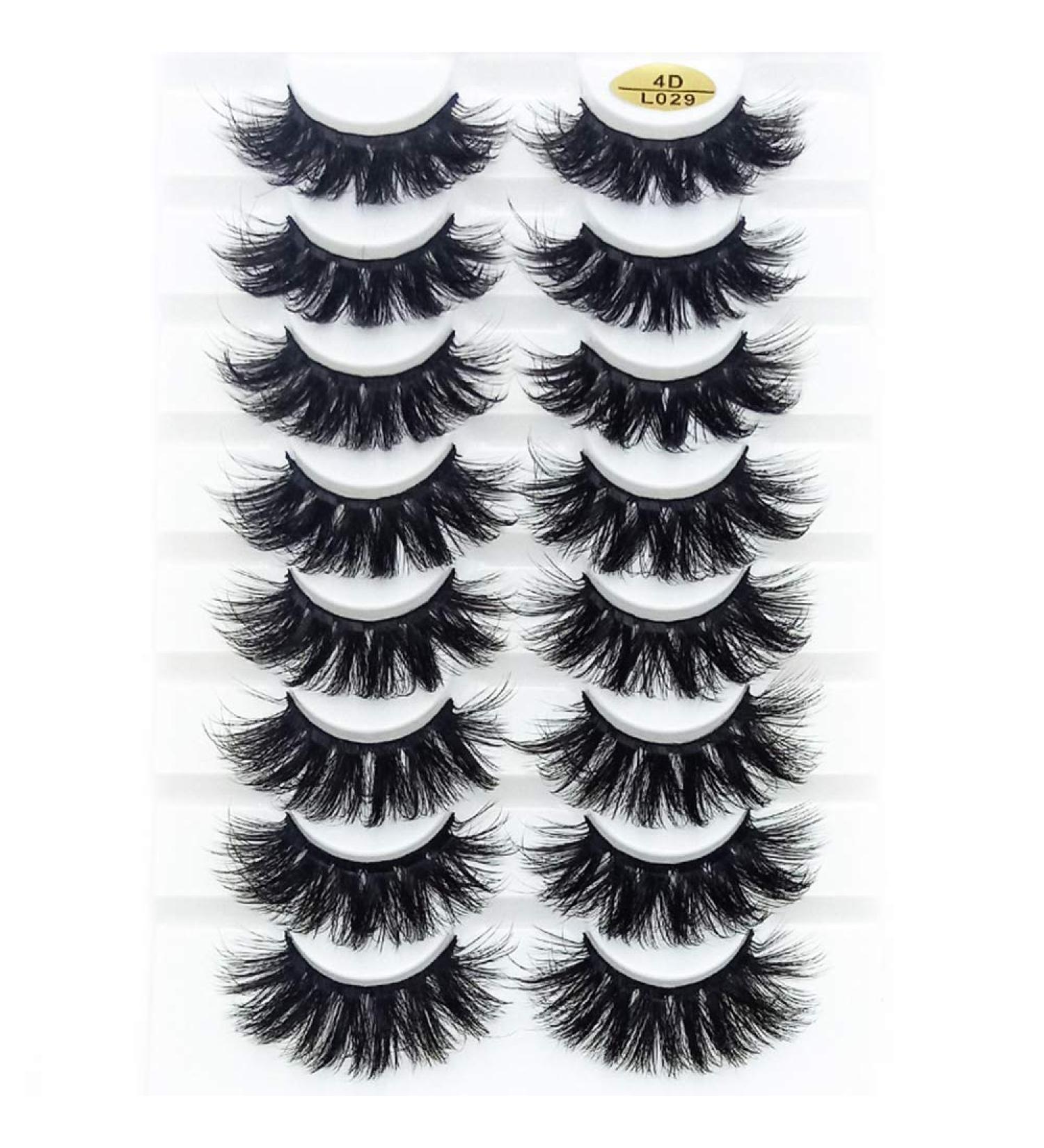 Buy 25mm 4D Mink Fluffy Multilayered Eyelash Extensions for Women - Full Volume Long Nature Wispies - Buy Online on GoSupps.com