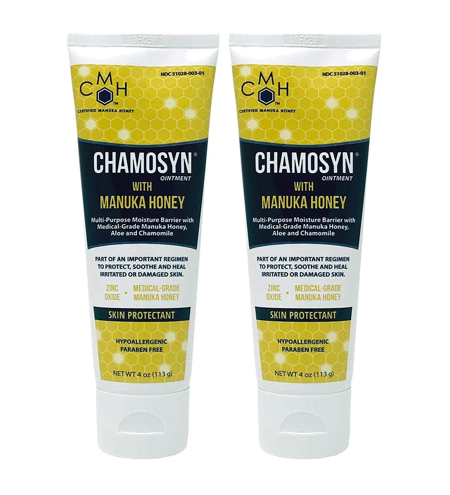 Chamosyn-SC0125W Moisture Barrier Ointment Skin Protectant with Aloe, Chamomile & Manuka Honey 4 oz Tube - Pack of 2
