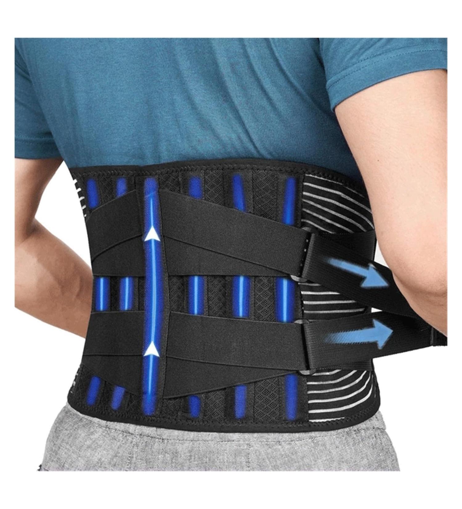 CSCDD Adjustable Back Lumbar Support Belt Pull Waist Orthopedic Brace Spine Relaxed Decompression Anti-Skid Breathable(Large) B Large - Buy Online on GoSupps.com