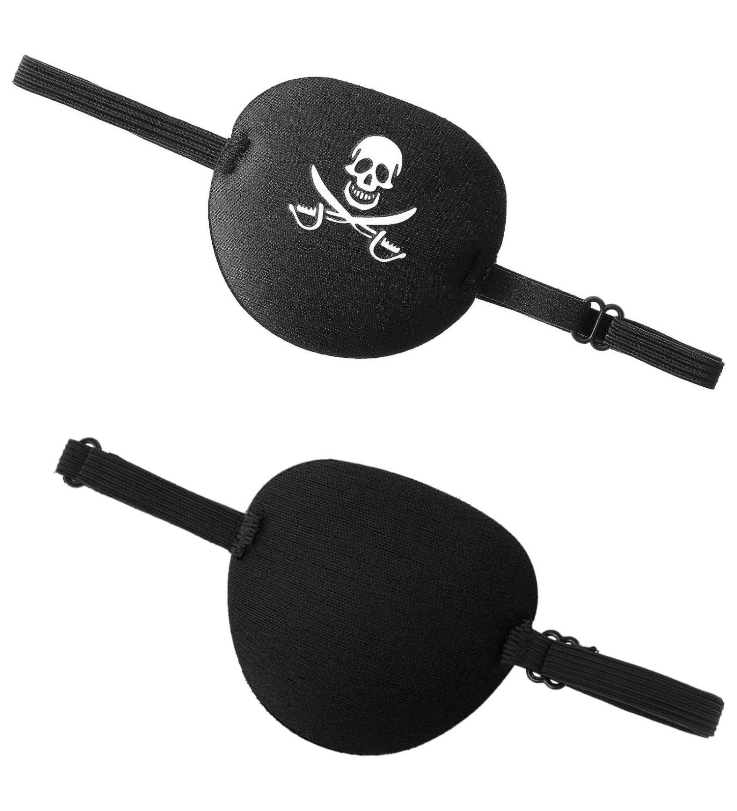 Adjustable Pirate Eye Patches - Skin Friendly Black Out Blindfold for Adults | Portable Soft Eye Covering - Buy Online on GoSupps.com