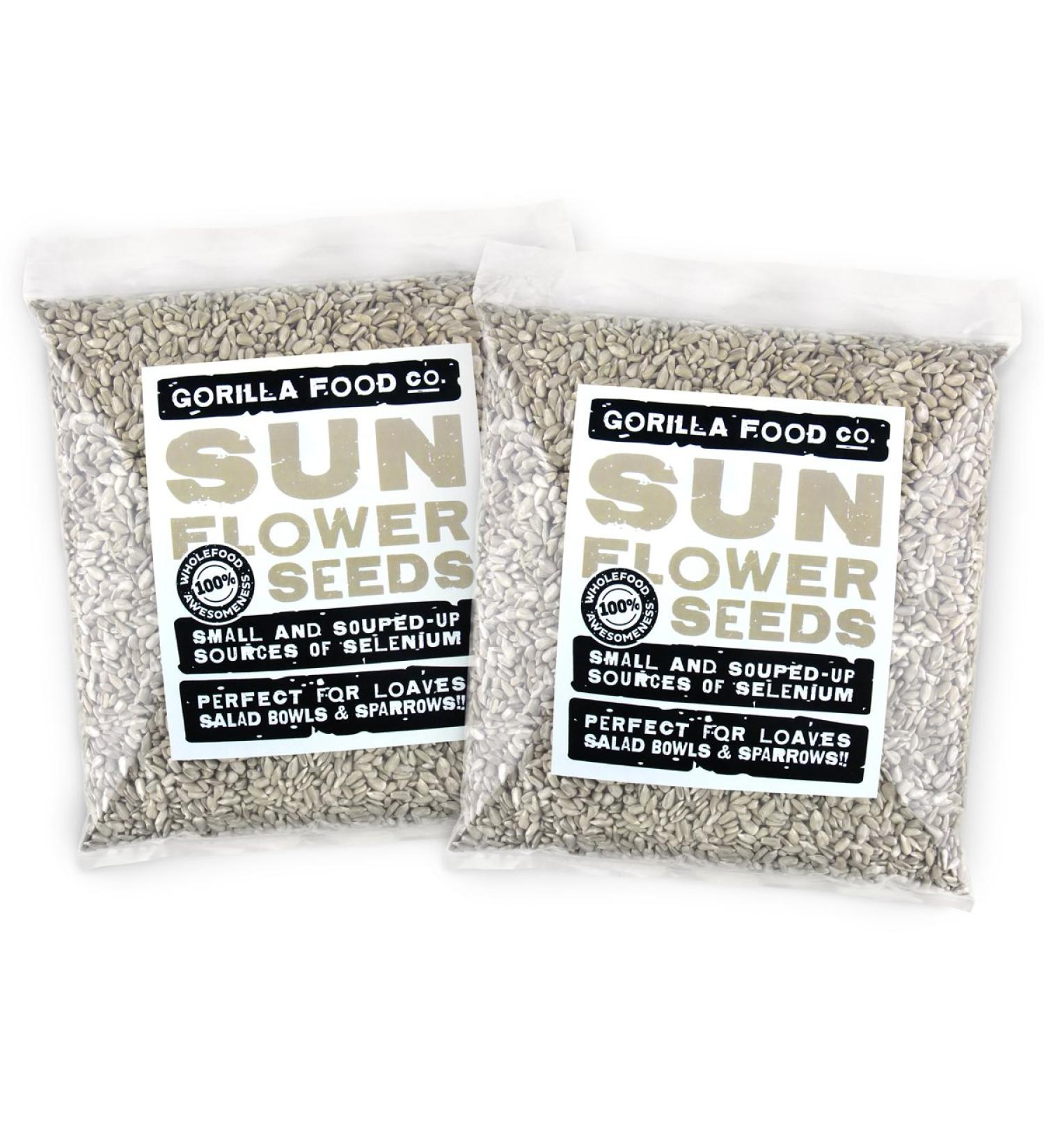 Gorilla Food Co. Sunflower Seeds - 1.6kg (2 x 800g) - Buy Online on GoSupps.com
