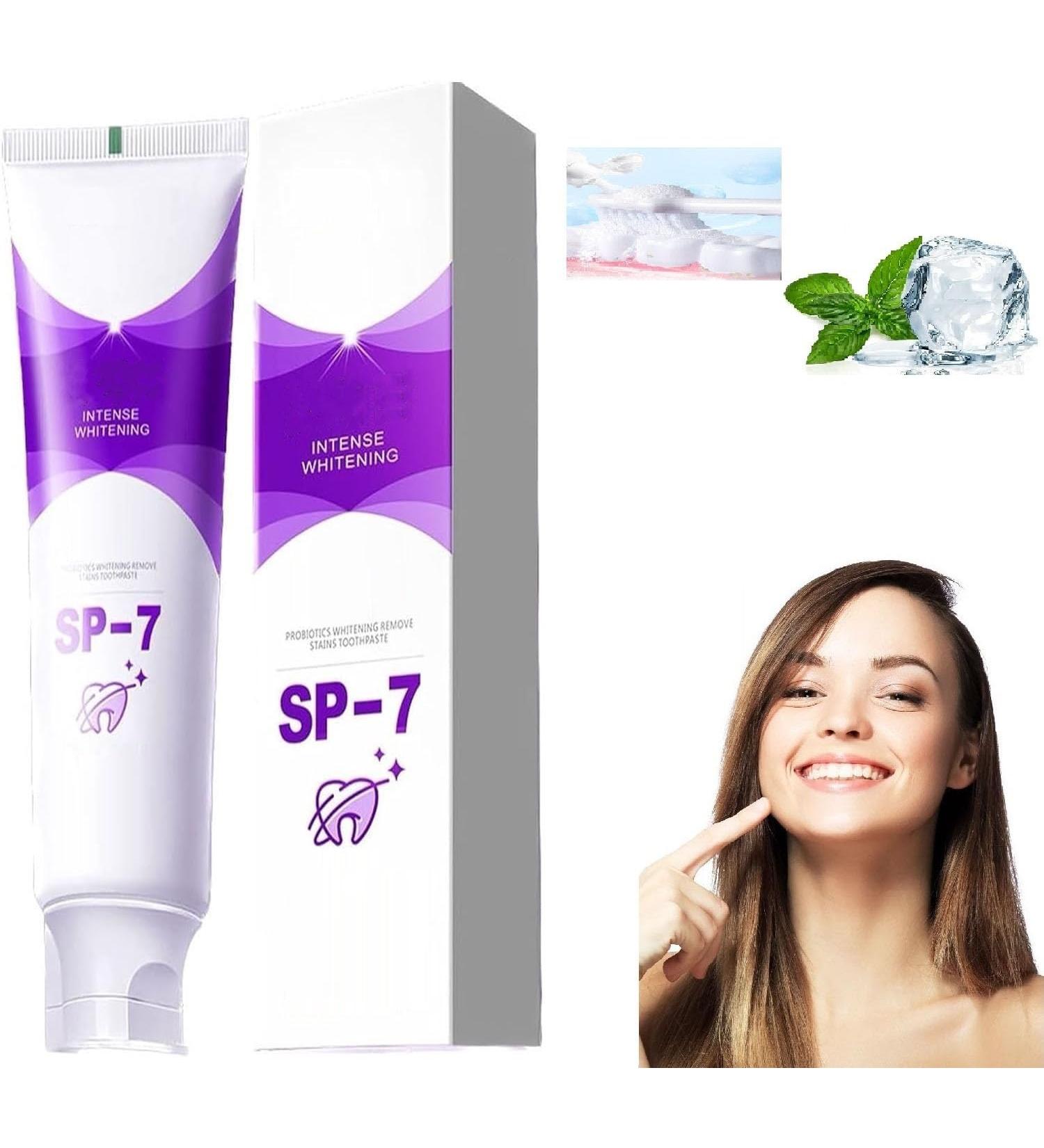SP-7 Ultra Whitening Toothpaste - Brighten Teeth Freshen Breath & Promote Healthy Gums | International Shipping Available - Buy Online on GoSupps.com