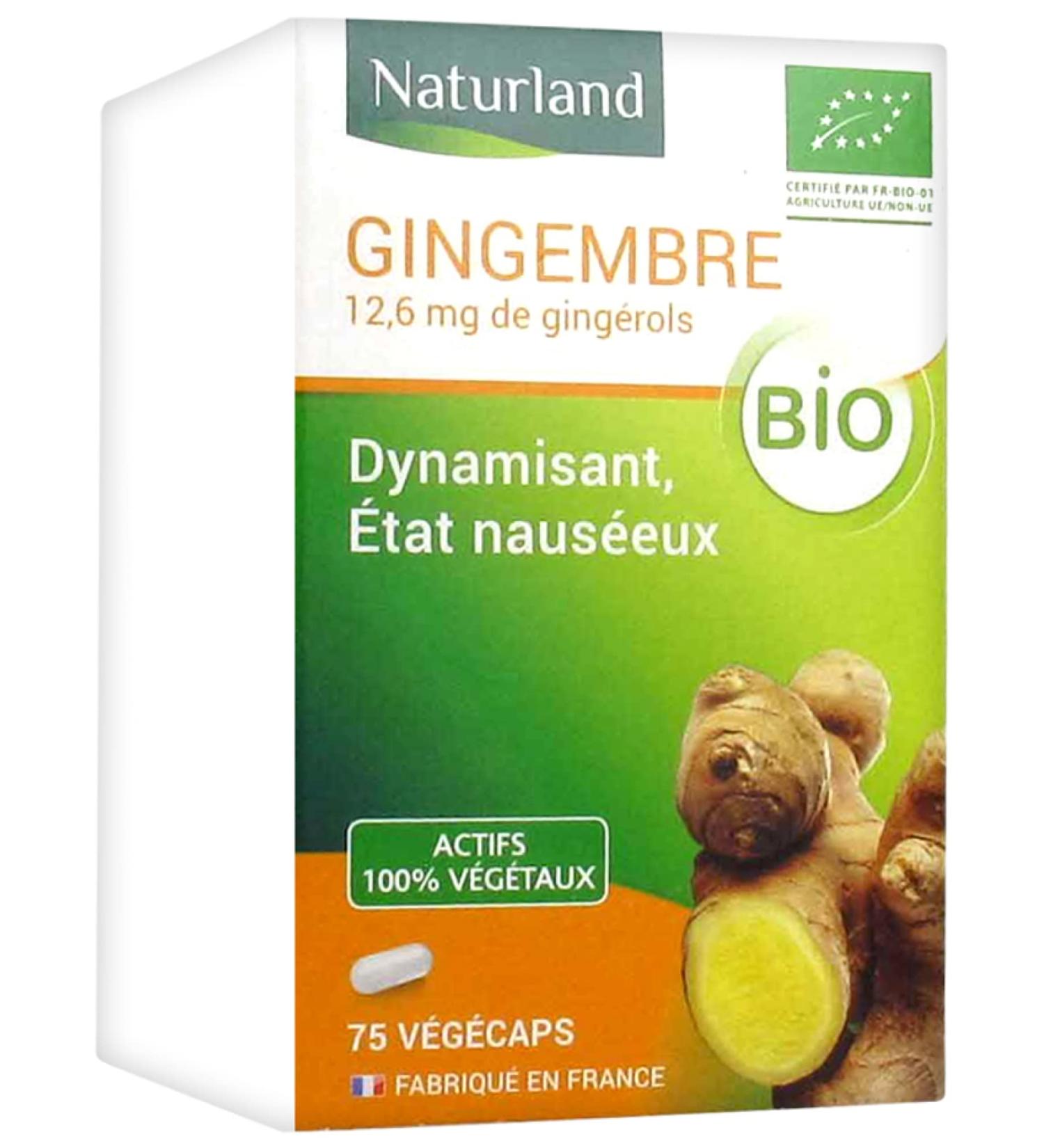 Naturland Gingembre Bio 75 V g caps