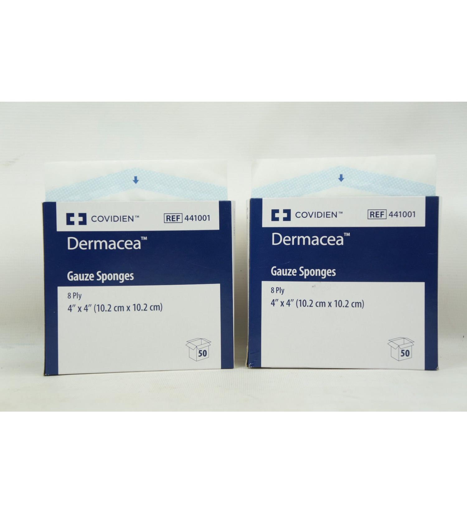 Covidien Dermacea 4 x 4 inch Gauze Sponge 8 Ply Sterile (Pack of 100)