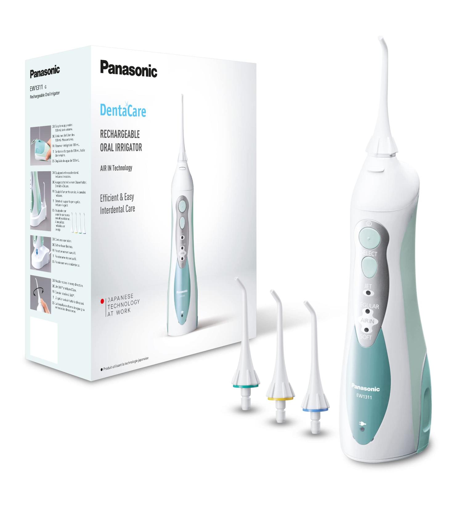 Panasonic EW1311 Rechargeable Dental Oral Irrigator Water Flosser | 4 Jet Modes | Cordless | UK 2 Pin Plug - Buy Online on GoSupps.com