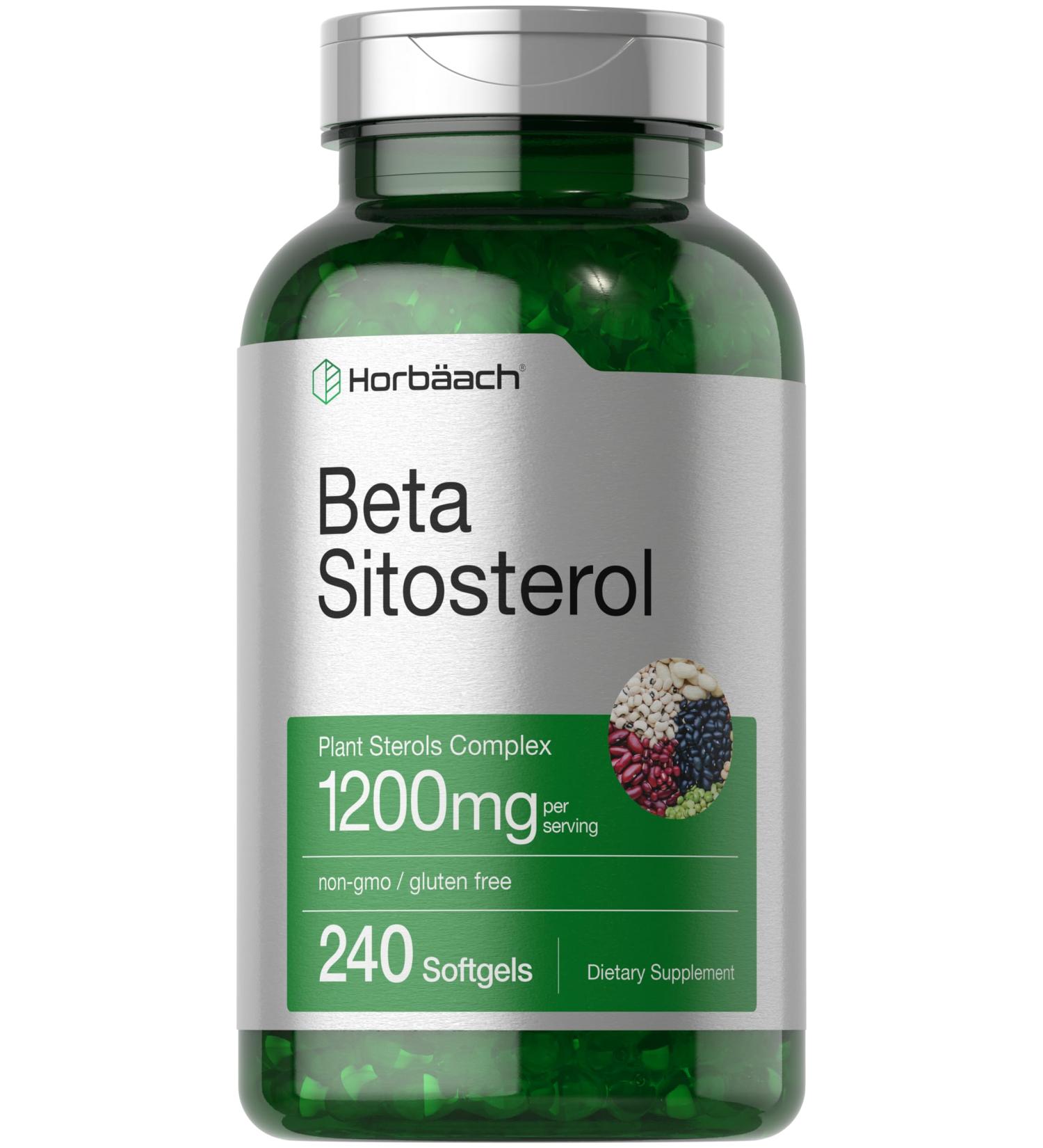 Horb ach Beta Sitosterol 1200mg | 240 Softgel Capsules | Mega Strength | Plant Sterols Complex | Non-GMO Gluten Free Supplement - Buy Online on GoSupps.com