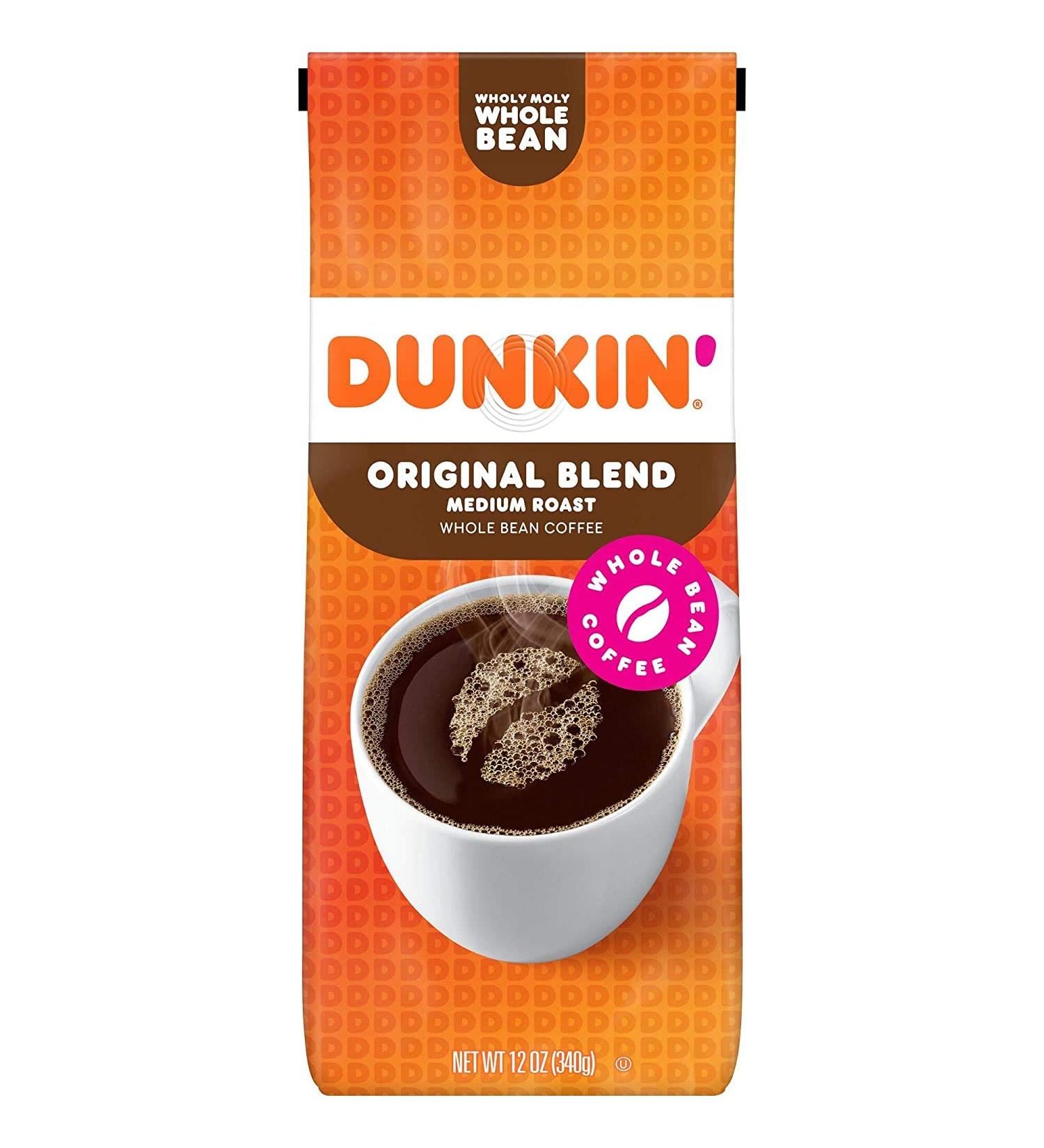 Dunkin' Donuts Original Blend Medium Roast Whole Bean Coffee 12 Ounces