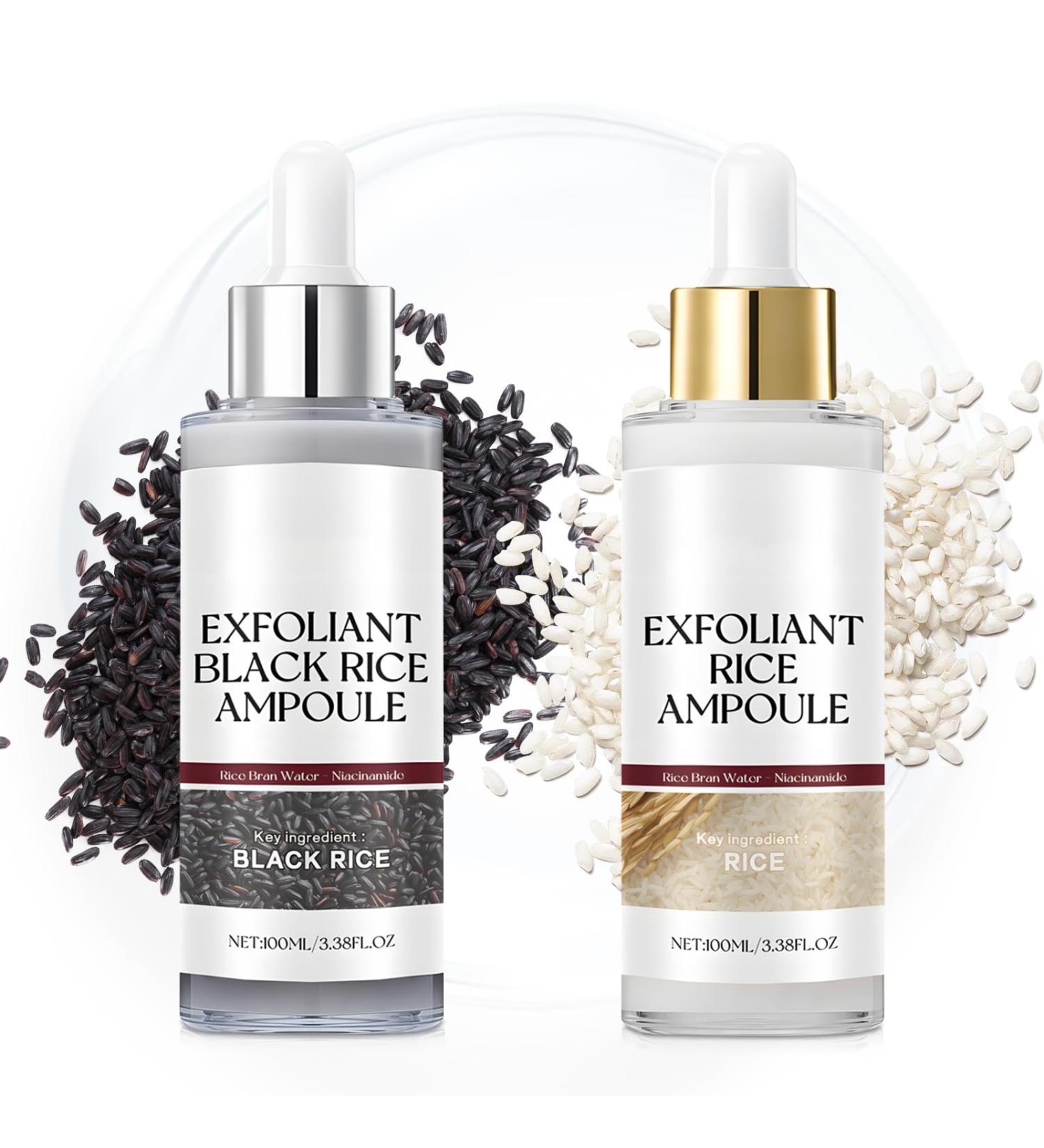 Yizemay Peel Shot Glow Rice Ampoule Duo peeling face with black and white rice gentle peeling & pore cleanser moisturizing blackhead remover for all skin types 1 piece 1er Pack - Buy Online on GoSupps.com