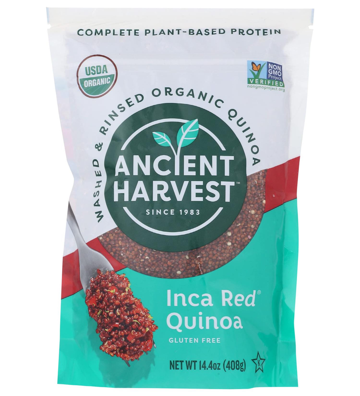 Organic Ancient Harvest Gluten Free Quinoa - Inca Red (12 oz) - Buy Online on GoSupps.com