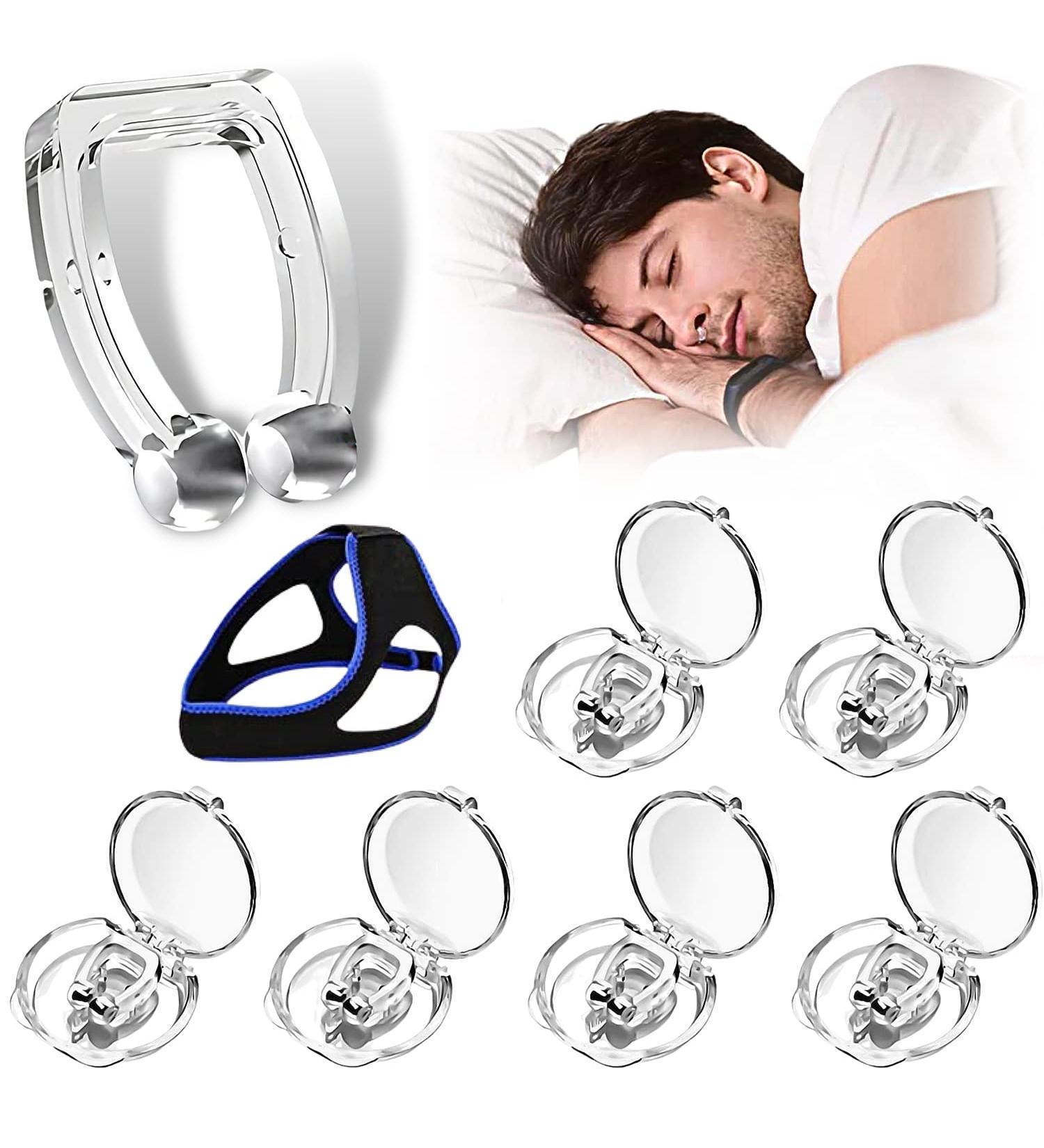 Jolatte 6 Anti Snoring Stopper Set - Chin Strap, Magnetic Nose Clip for Snore Relief - Effective Snoring Solution - Anti Snore Devices - Buy Online on GoSupps.com