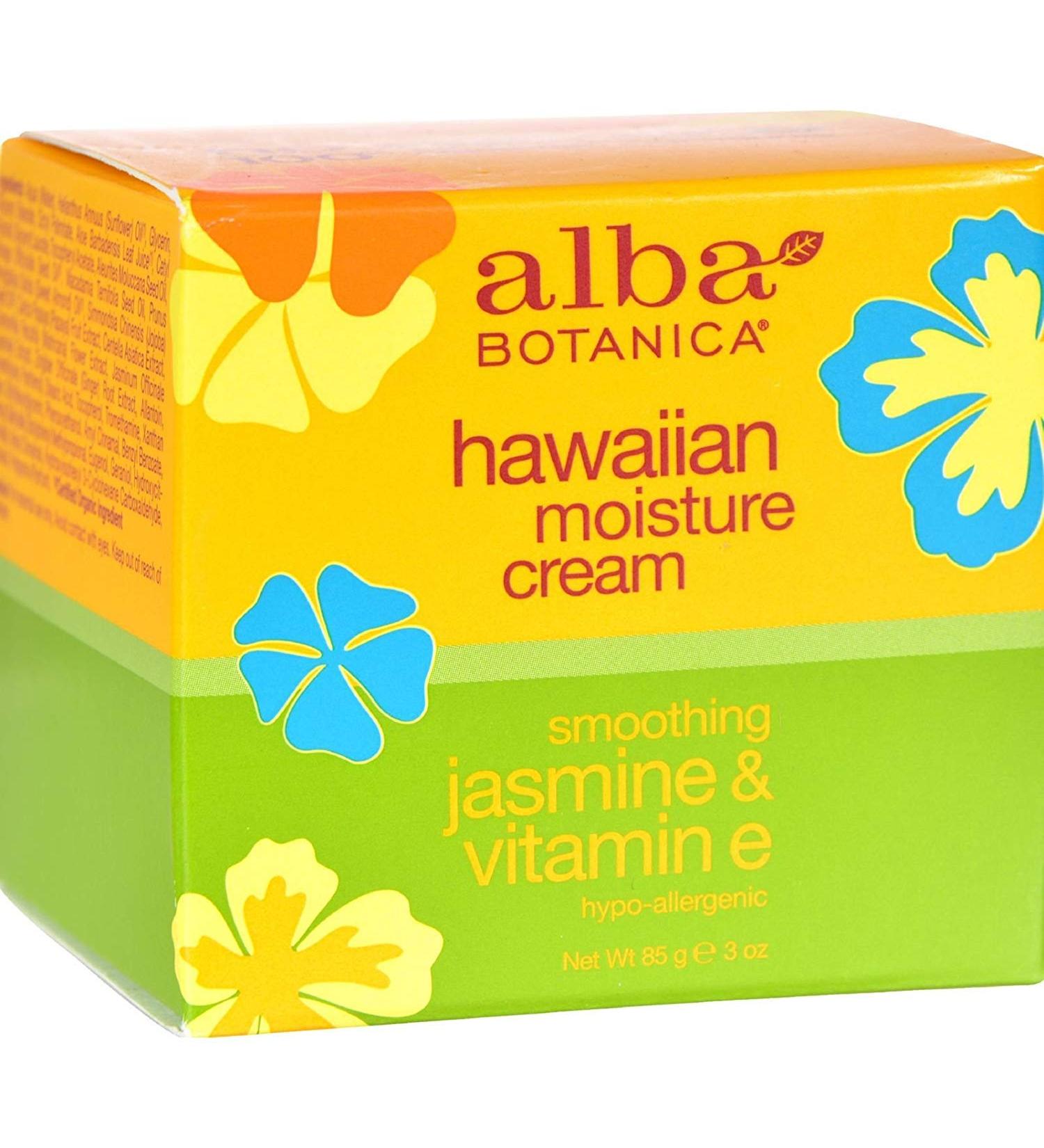 Alba Botanica Hawaiian Moisture Cream Soothing Jasmine & Vitamin E 3 oz (Pack of 2)