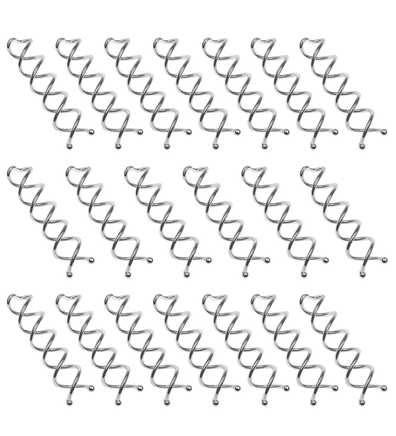 TUUXI 20pcs 2 Inch Spiral Bobby Pins - Silver Metal Fast Bun Hair Accessories for Women - Spin Twist Screw Hair Pins for DIY Hair Styles - Buy Online on GoSupps.com