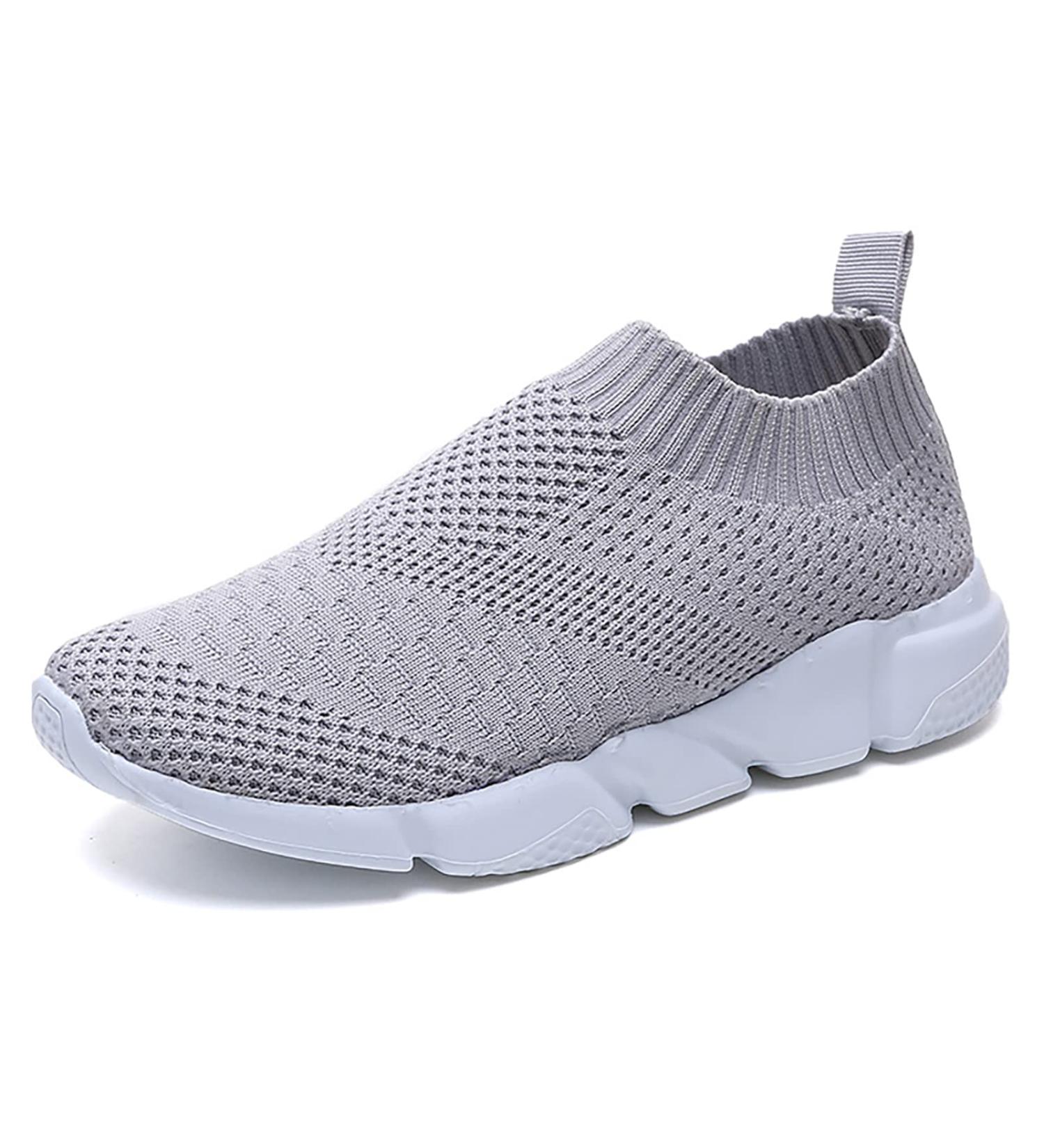 Kinengxi Women s Slip-On Sneakers | Comfortable Light Sports & Gym Shoes | Breathable Gray Leisure Footwear - Size 38 EU - Buy Online on GoSupps.com
