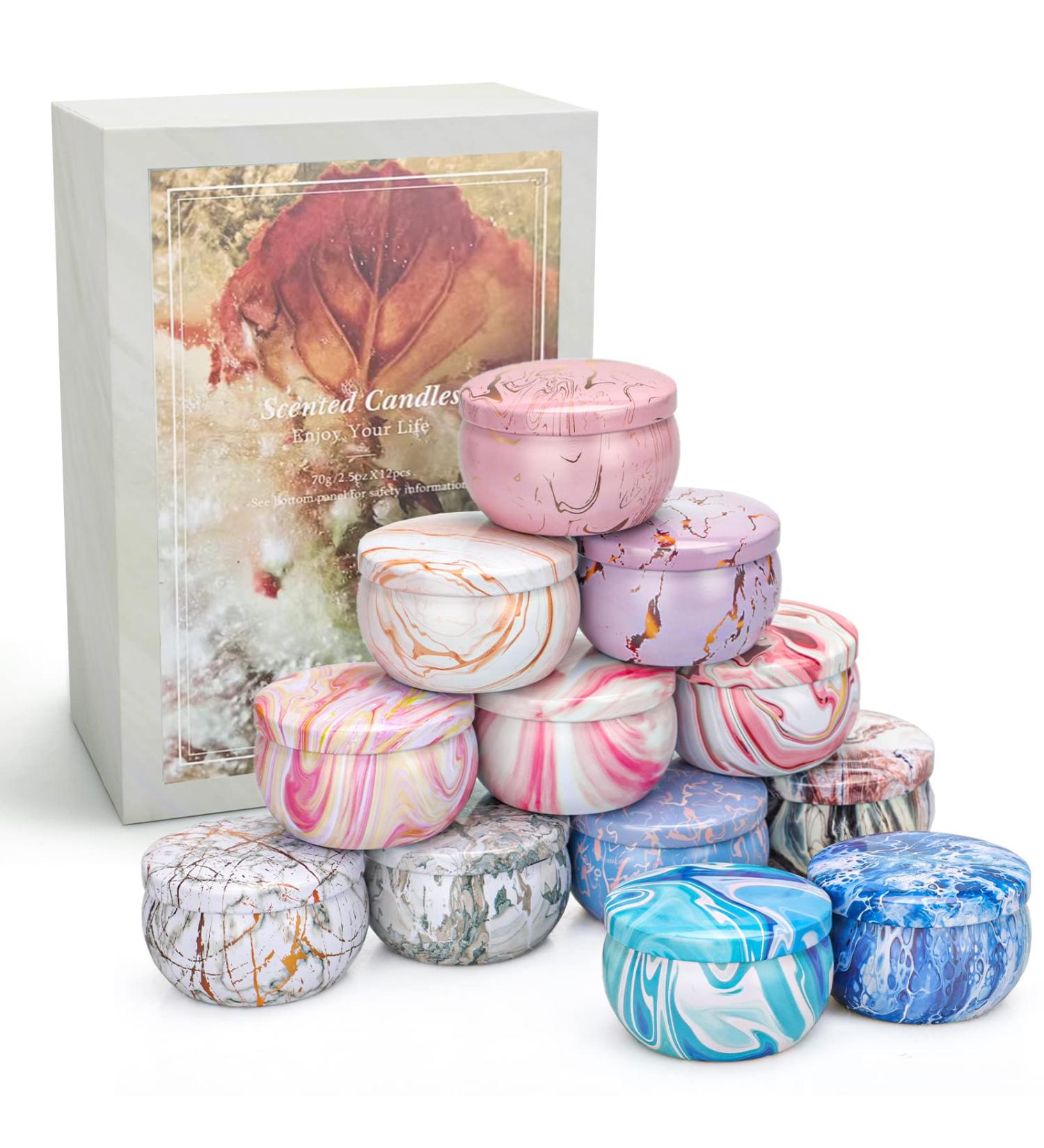 Fragrance Candles Gift Set for Women - 12 Pack Soy Wax Candles | 240 Hours of Scented Bliss - Perfect for Valentine's Day Mother's Day Birthdays & Christmas - Buy Online on GoSupps.com