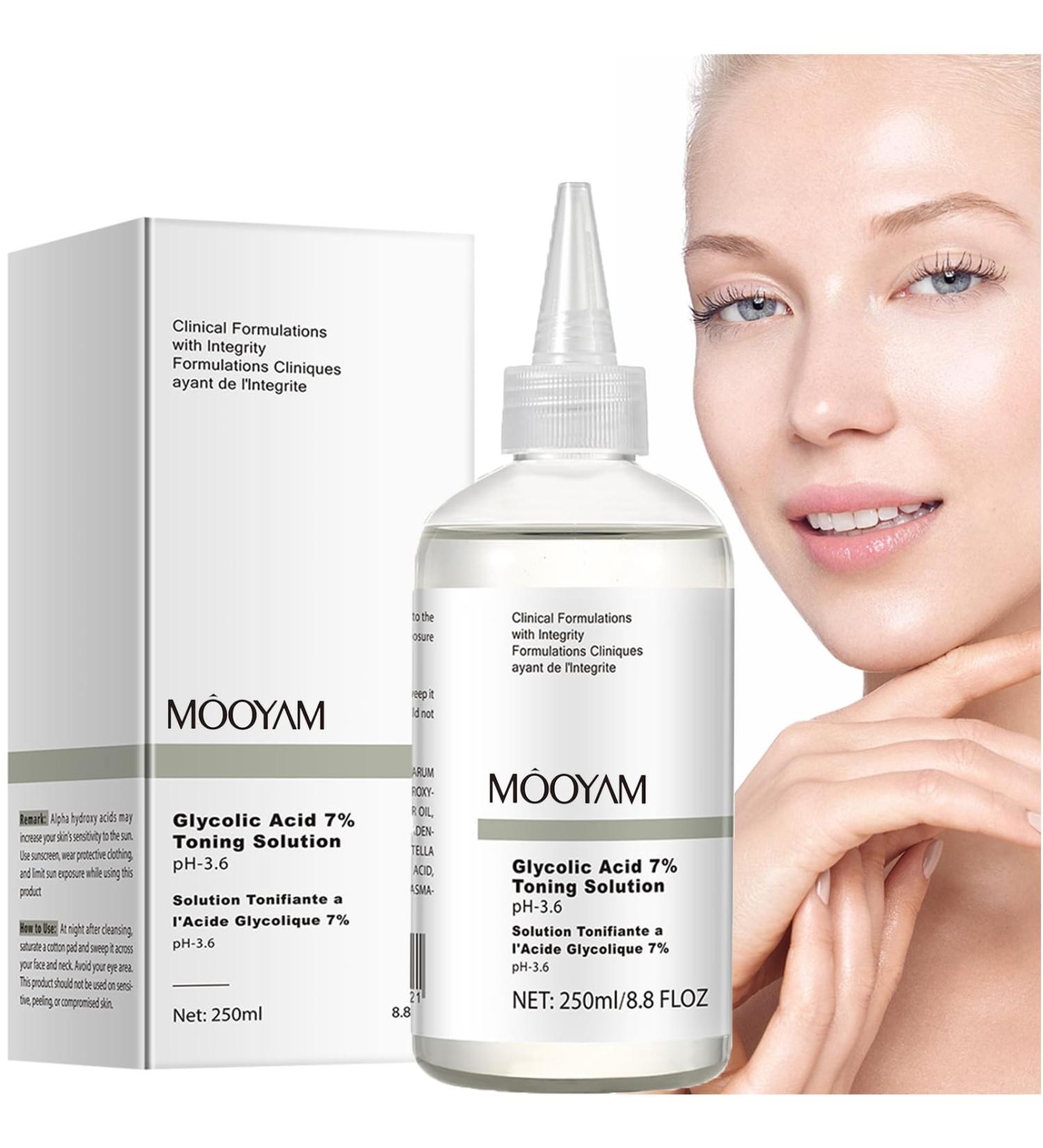 Glycolic Acid 7% Toning Solution 250ml Exfoliating Glycolic Acid Serum for Acne Prone Skin Natural Glow Essence Toning Solution with Glycolic Acid - Buy Online on GoSupps.com