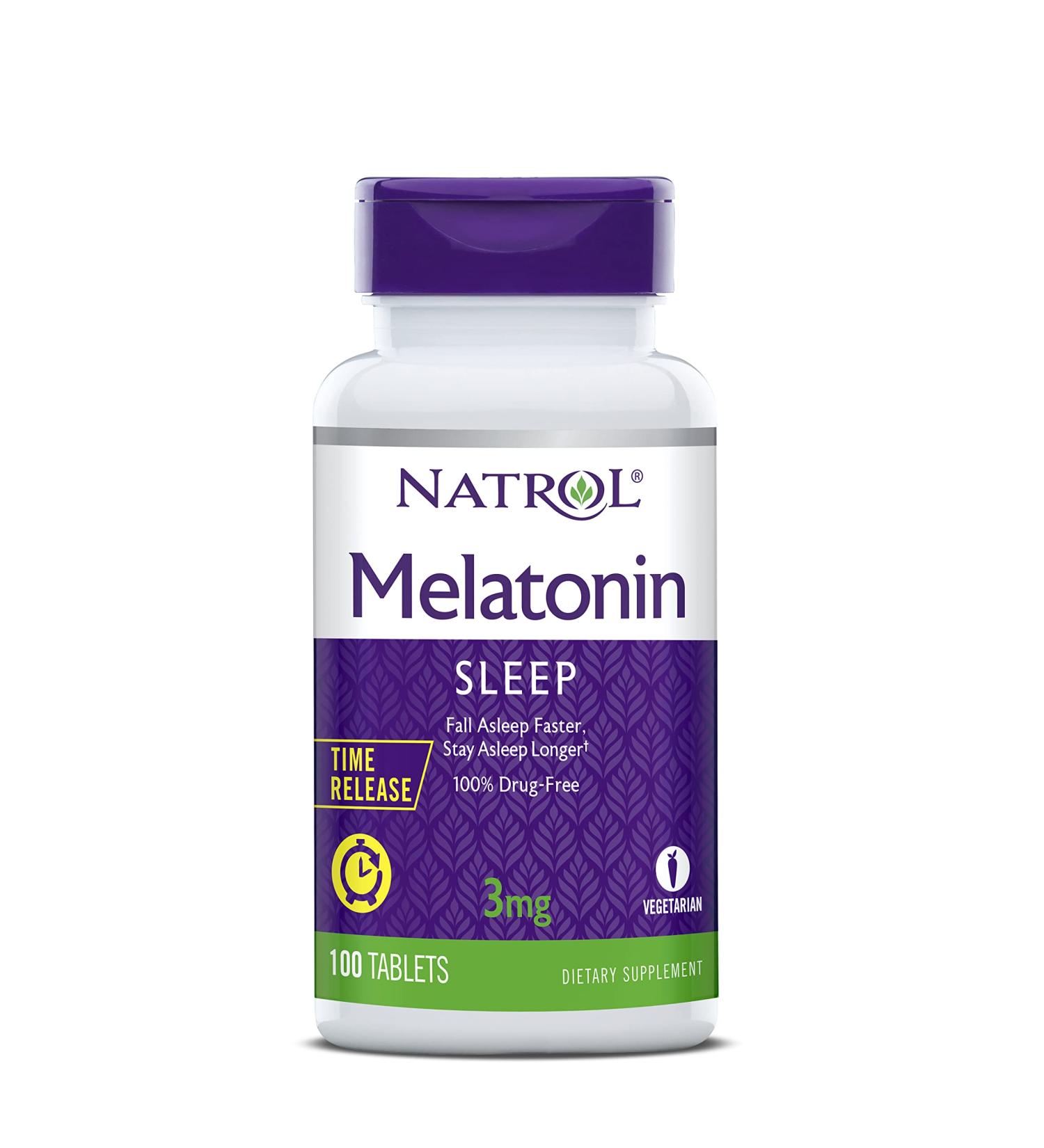 Natrol Melatonin Time Release 3 mg 100 Tablets - Buy Online on GoSupps.com