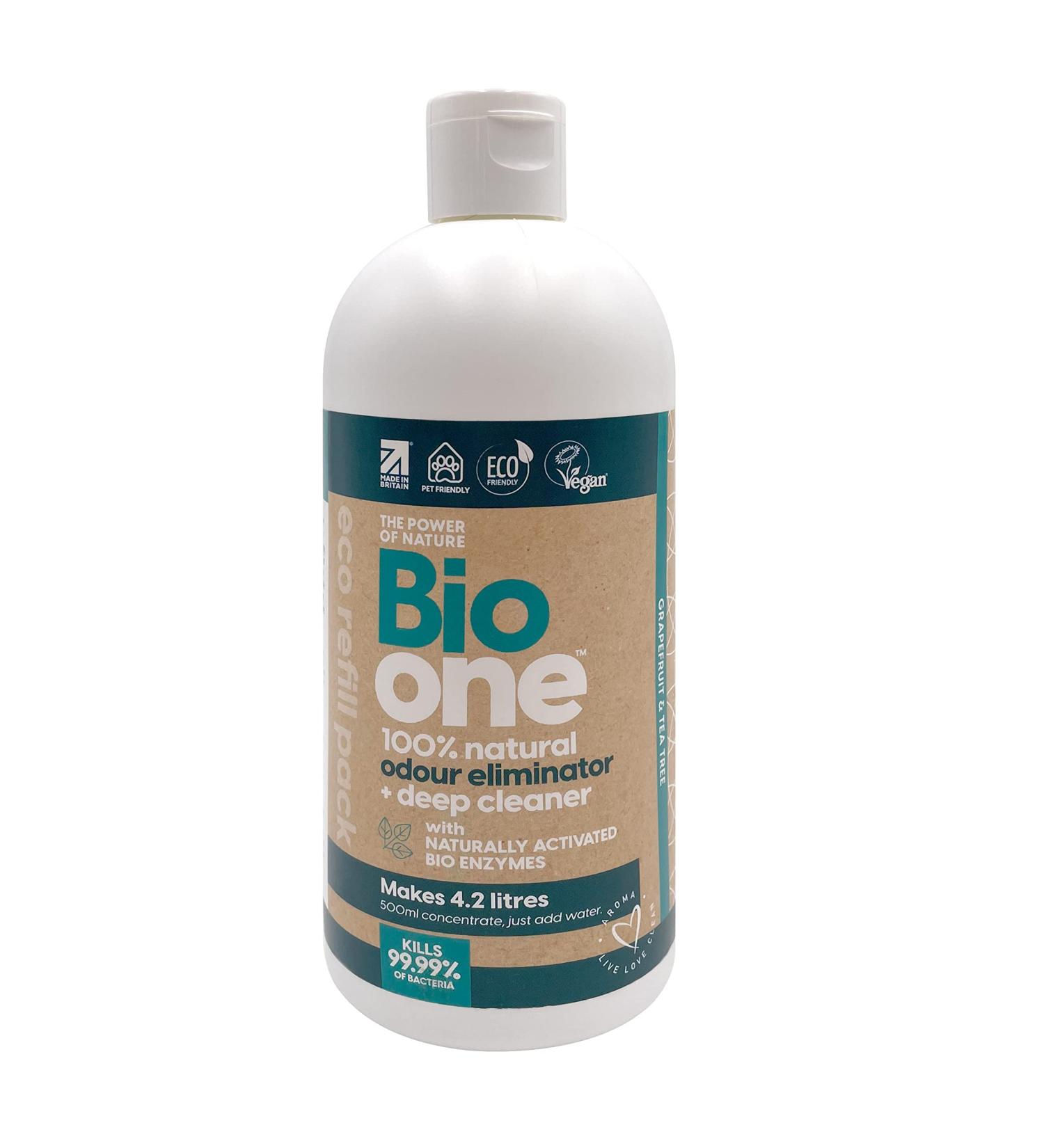 Bio one Odour Eliminator | 500ml Eco Refill | Enzyme Cleaner | Eliminate Odour for Good - Buy Online on GoSupps.com