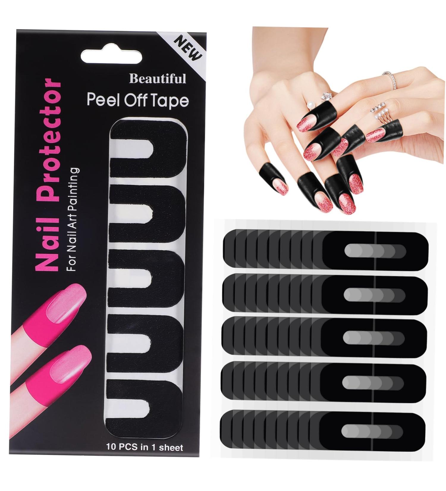 FRCOLOR 100 Sheets protective case Cuticle Protector For Nail Painting Silica gel adhesive tape protector Nail Care Tools Nail Polish Protector Sticker patch Nail Protectors 3.00X2.50X0.10CM As Shown - Buy Online on GoSupps.com