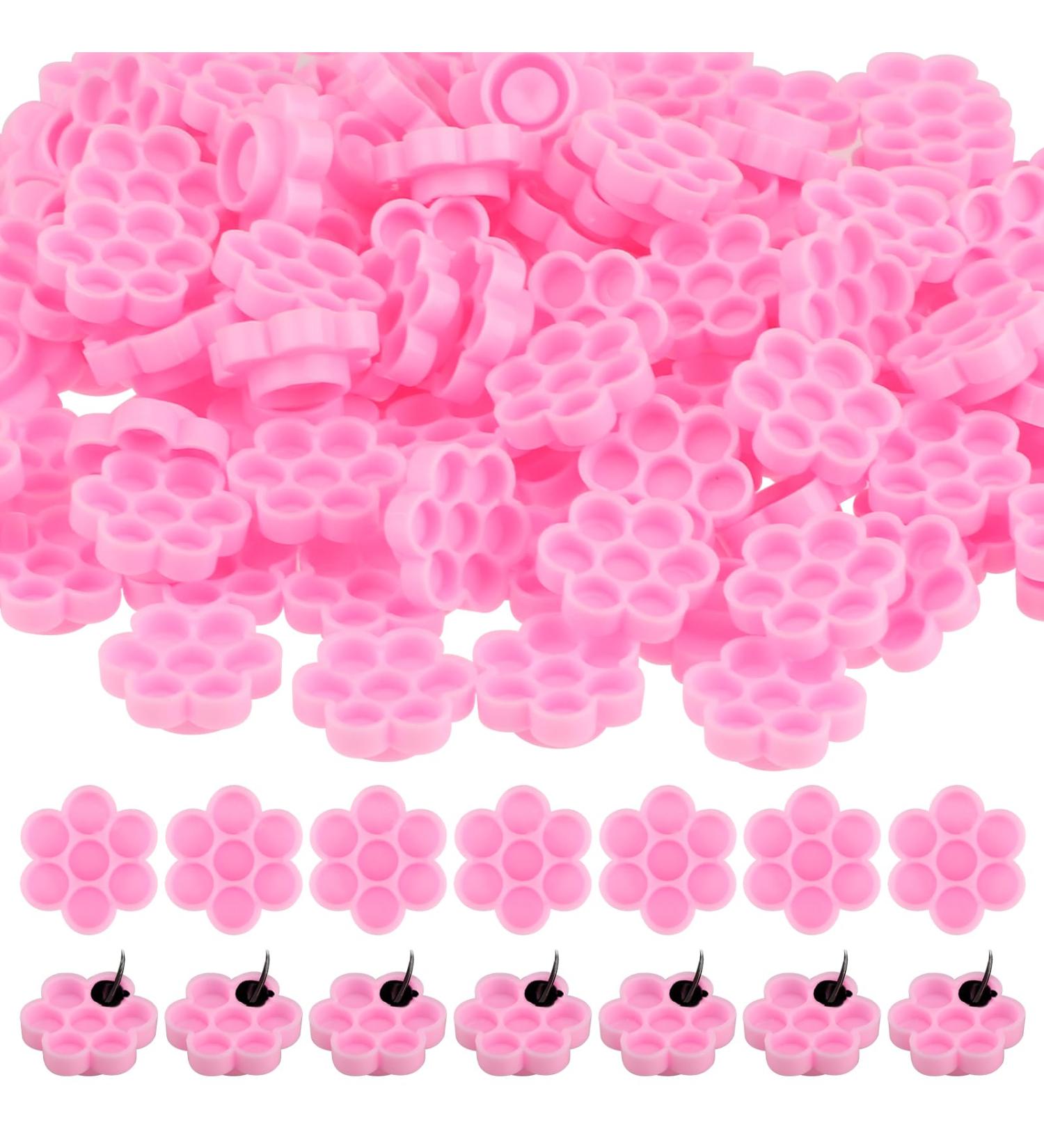 200 Pieces Flower Shape Glue Cup for Eyelash Extensions - Premium Lash Glue Holder Tray for Women & Girls | Best Eyelash Extension Supplies - Buy Online on GoSupps.com