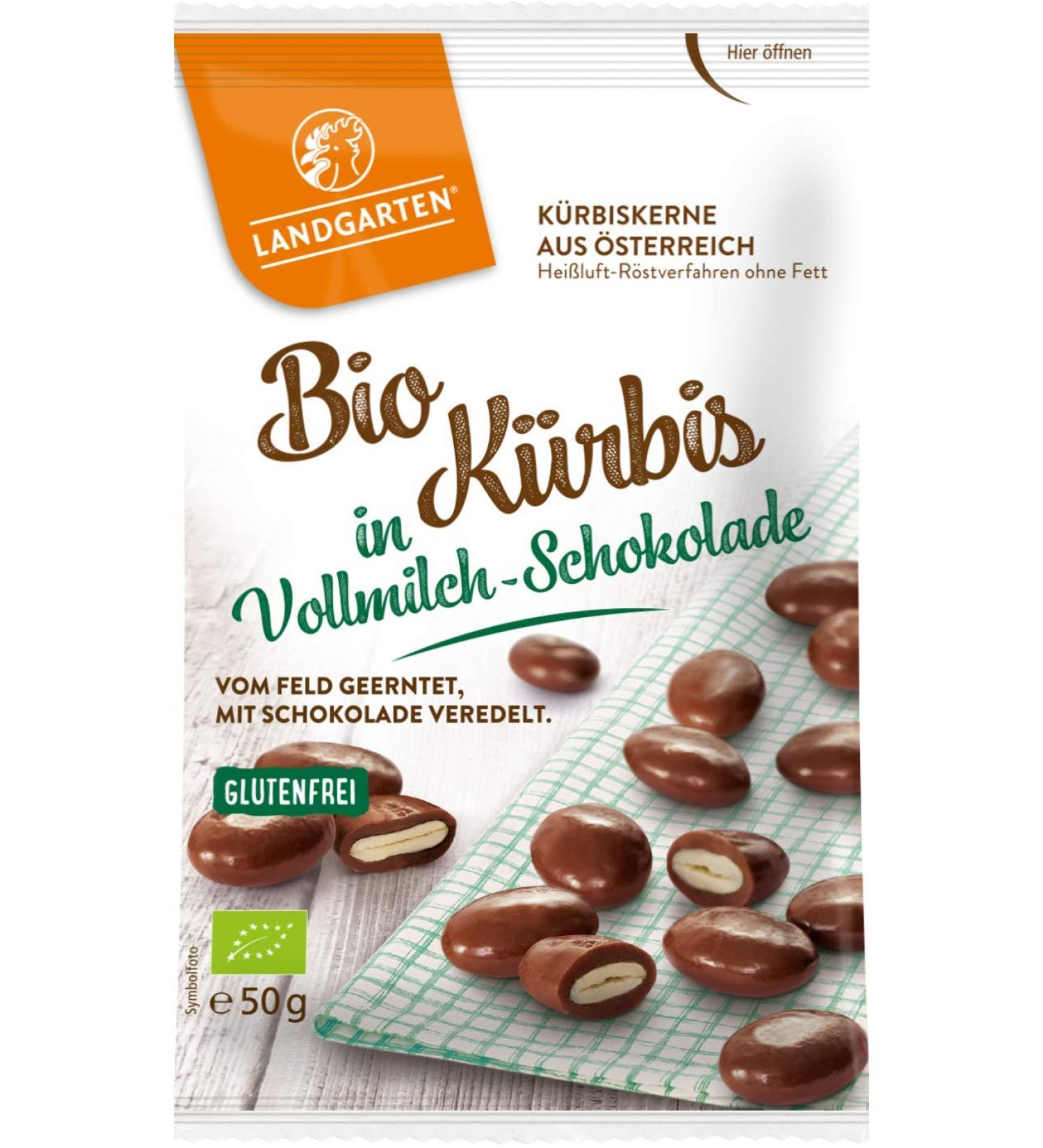 Landgarten Landgarten Organic Whole Milk Chocolate Pumpkin 50g