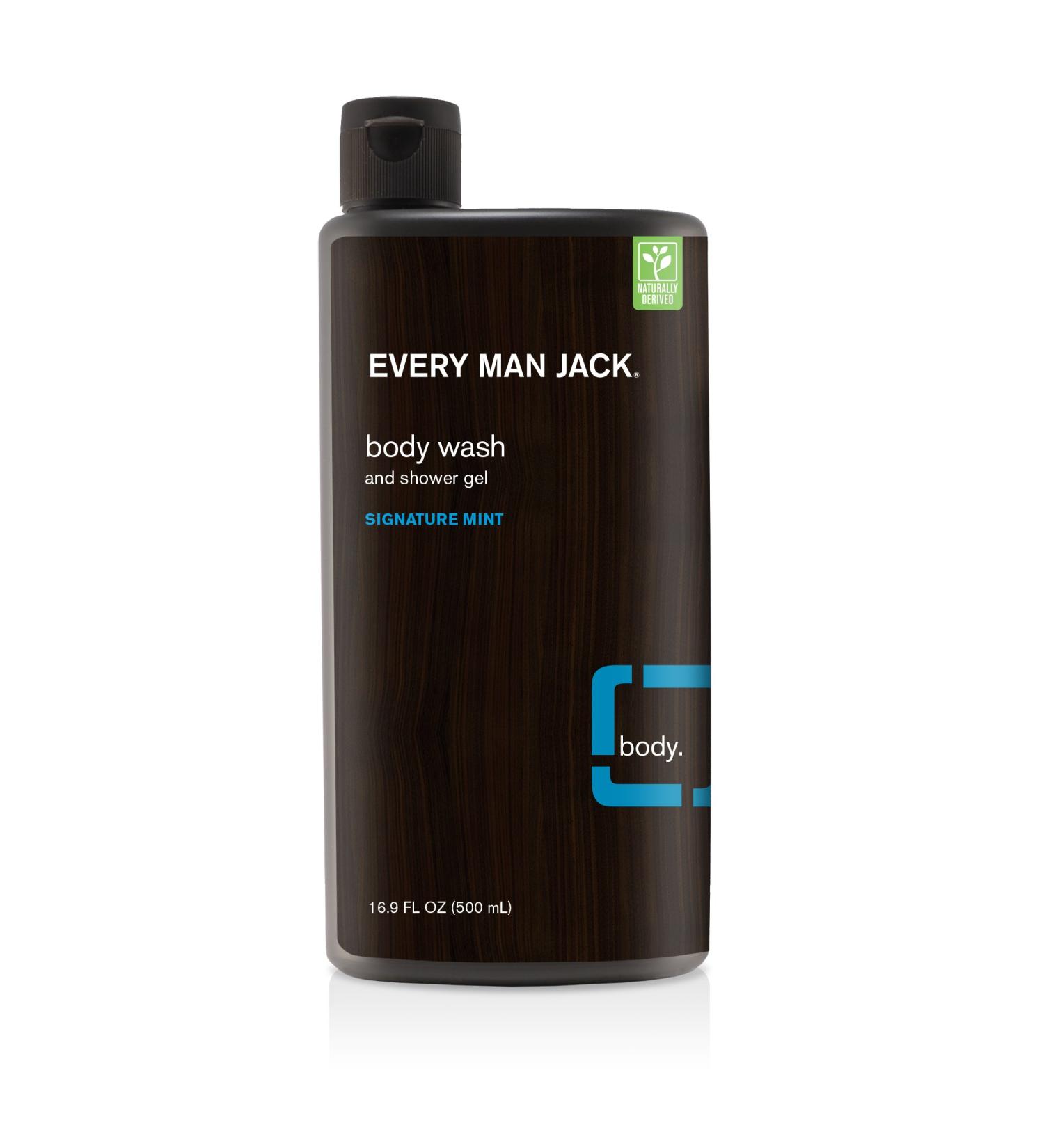 Every Man Jack Signature Mint Body Wash 16.9 oz - Refreshing Men's Shower Gel - Buy Online on GoSupps.com