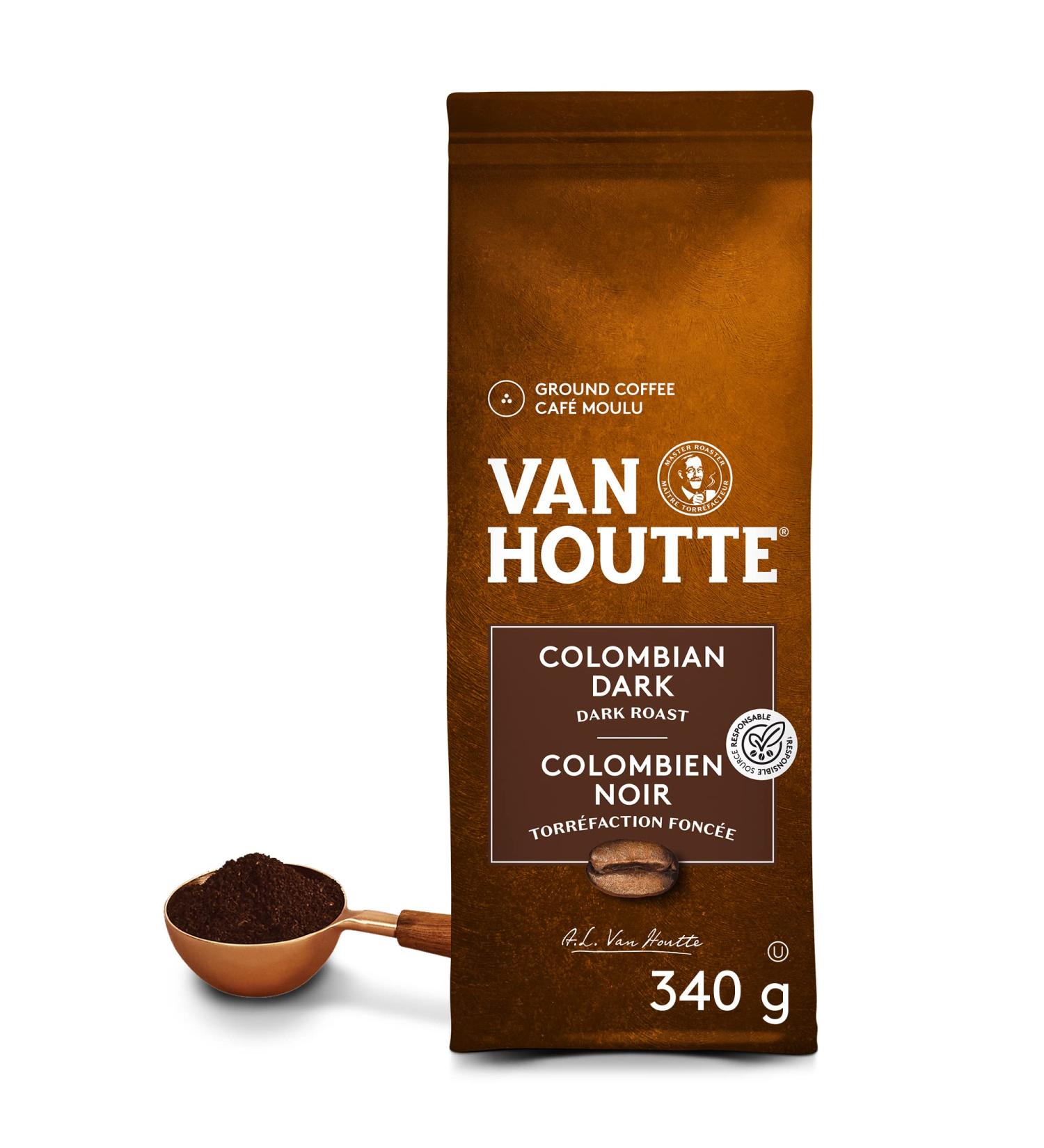 Van Houtte Colombian Dark Ground Coffee 340g Can Be Used With Keurig Coffee Makers Unflavored 340 g (Pack of 1) - Buy Online on GoSupps.com