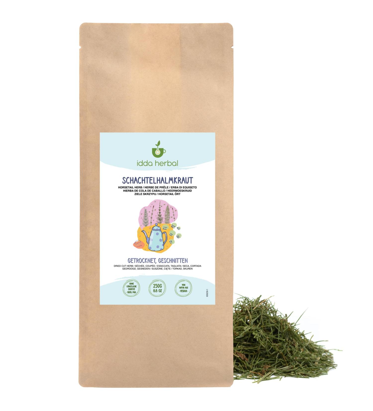  IDDA Herbal IDDA Herbal Horsetail Tea 250g Dried and Cut Horsetail for Infusions Loose Leaf Tea - Buy Online on GoSupps.com