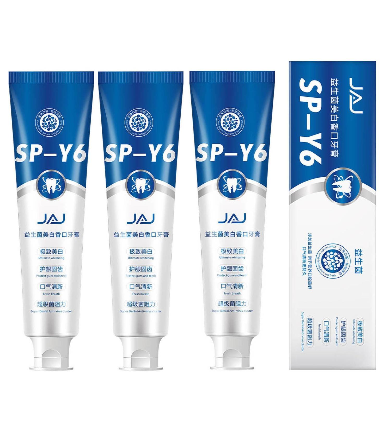 SP-Y6 Probiotic Whitening Toothpaste - Brightening Stain Removal & Fresh Breath (3 Pieces) - Buy Online on GoSupps.com