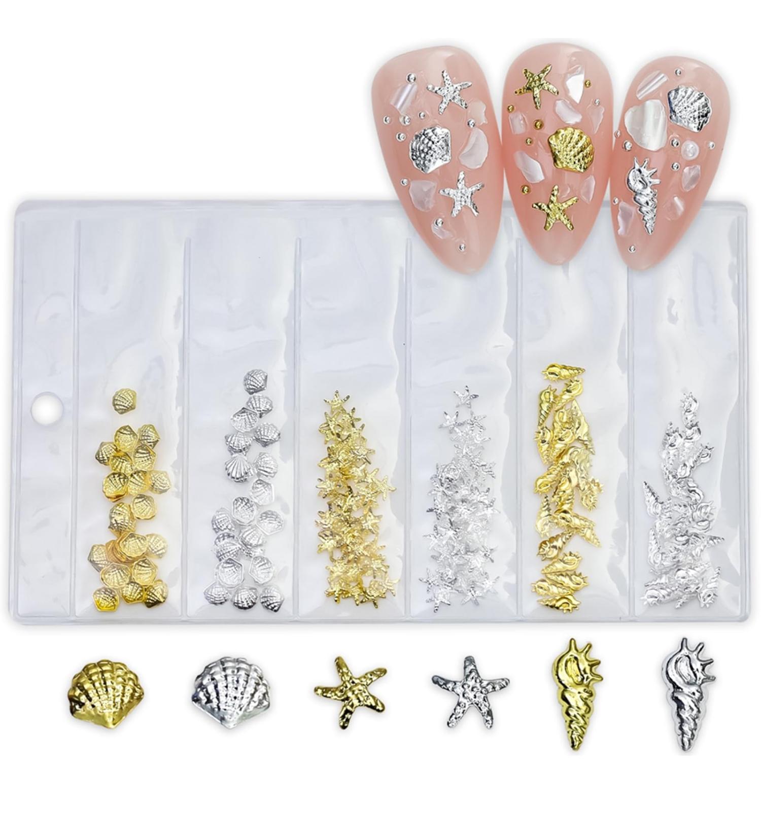 VONNST Nail Decorations Metal Art Studs 3D Metal Art Jewelry Decorations Bows Heart Bubble Multi-Shapes Decoration Accessories 14 - Buy Online on GoSupps.com