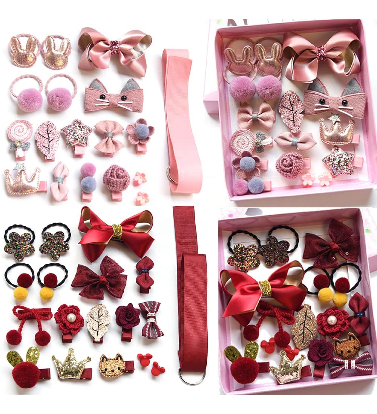 Shop Hcliptie 36-Piece Baby Girl Hair Clips - Cute Elastic Hair Ties & Jewels for Stylish Baby Hairstyles - International Shipping Available - Buy Online on GoSupps.com