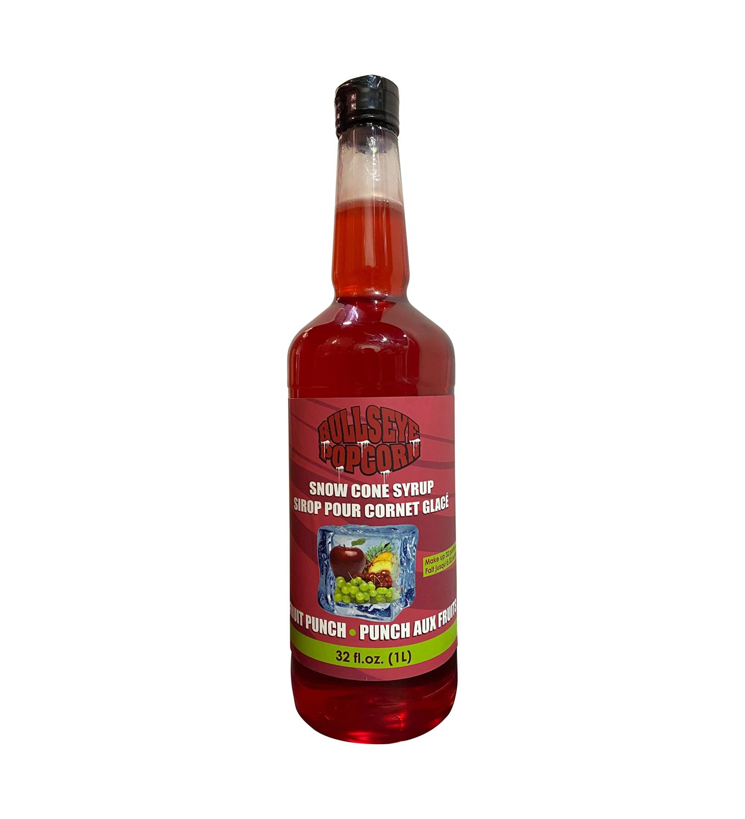 Bullseye Popcorn Snow Cone Syrup 1L Fruit Punch