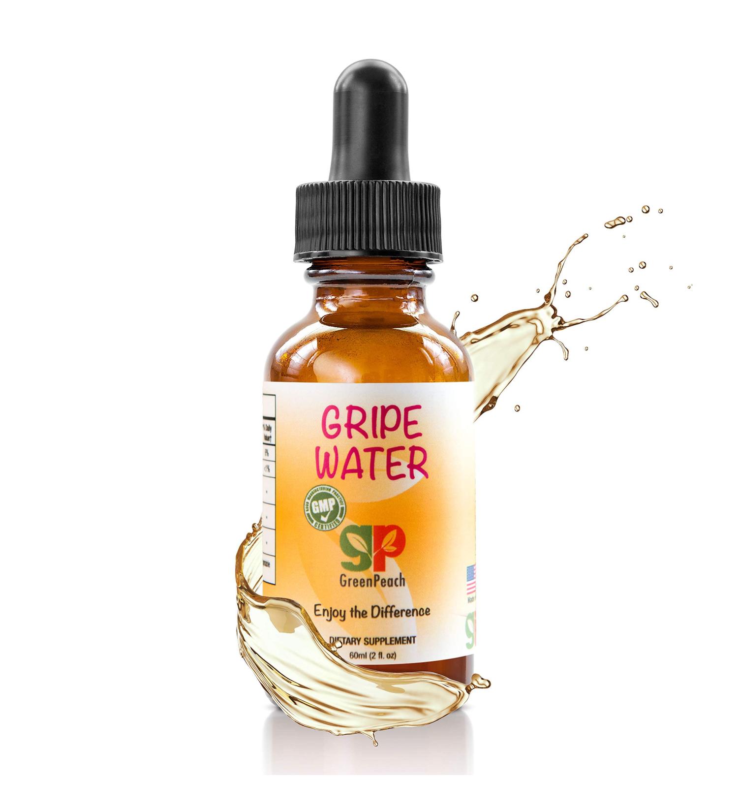 GreenPeach Organic Gripe Water 2 fl oz | Natural Relief for Colic & Tummy Discomfort - Buy Online on GoSupps.com