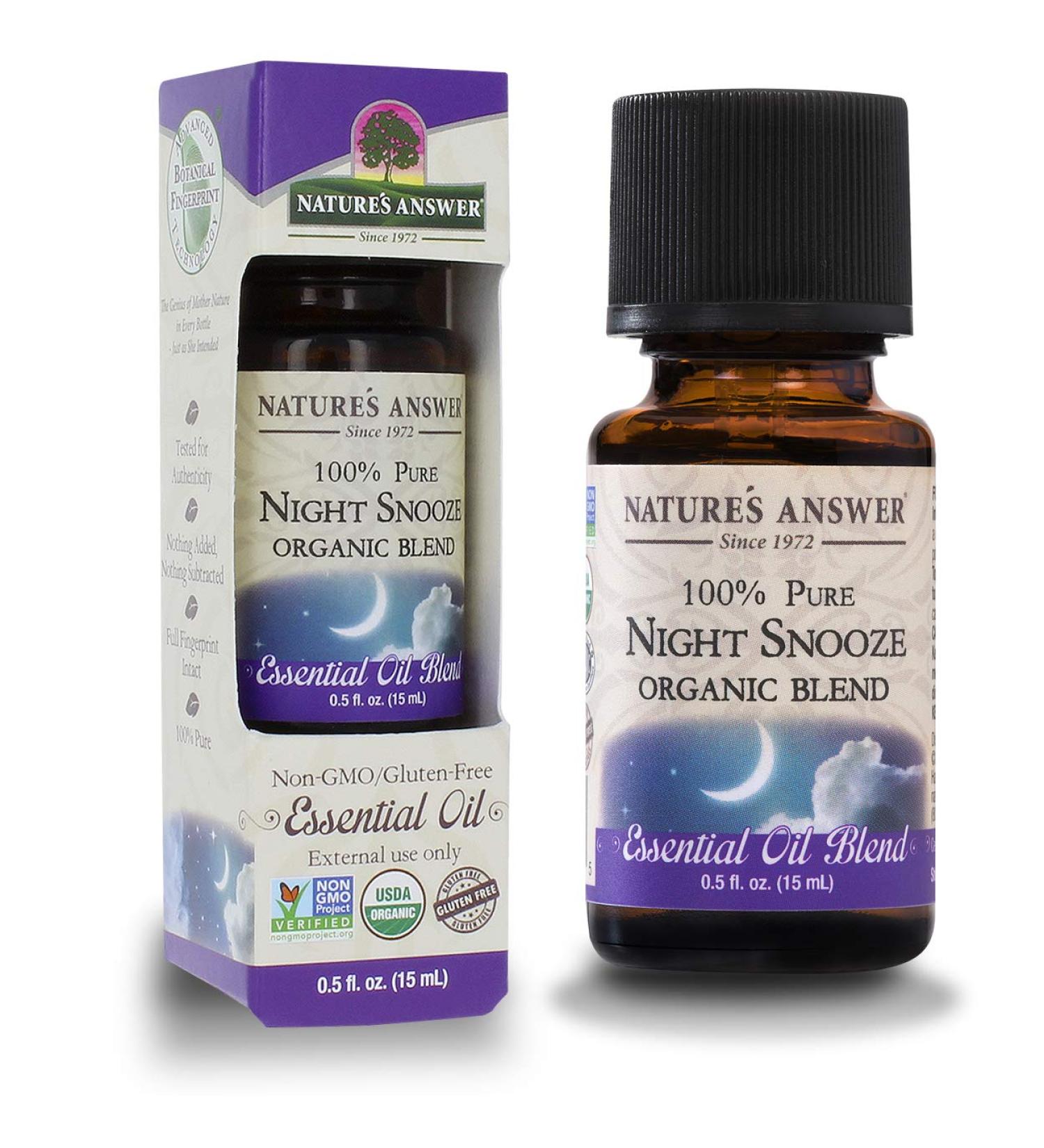 Nature's Answer Night Snooze 100% Pure Organic Essential Oil Blend - 0.5 Oz - Buy Online on GoSupps.com