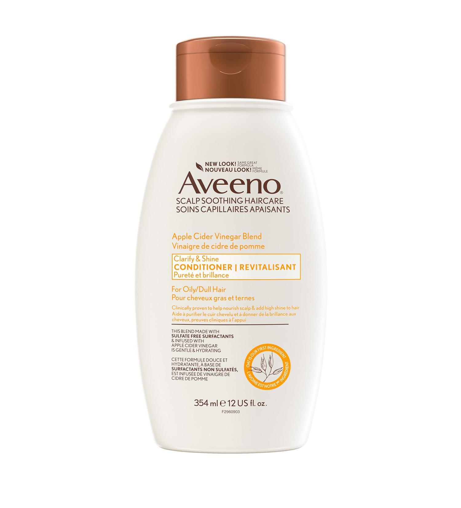 Aveeno Apple Cider Vinegar Clarifying Conditioner Shine Boosting Nourishing for Dull Hair 354 milliliters - Buy Online on GoSupps.com
