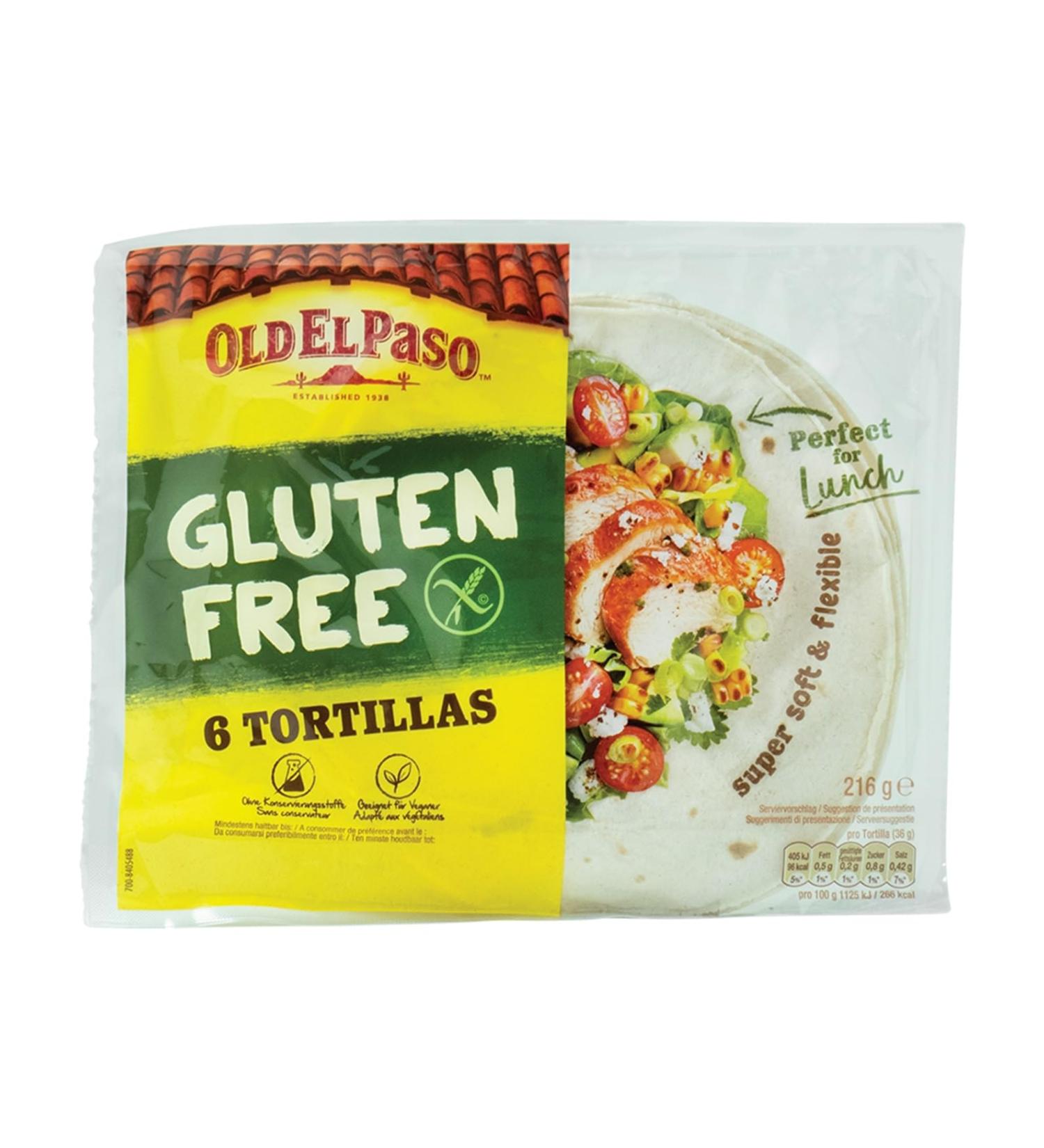 Old El Paso Tortillas - sans gluten - wraps mexicains base de tapioca quinoa et ma s - 1 x 216 g - Buy Online on GoSupps.com
