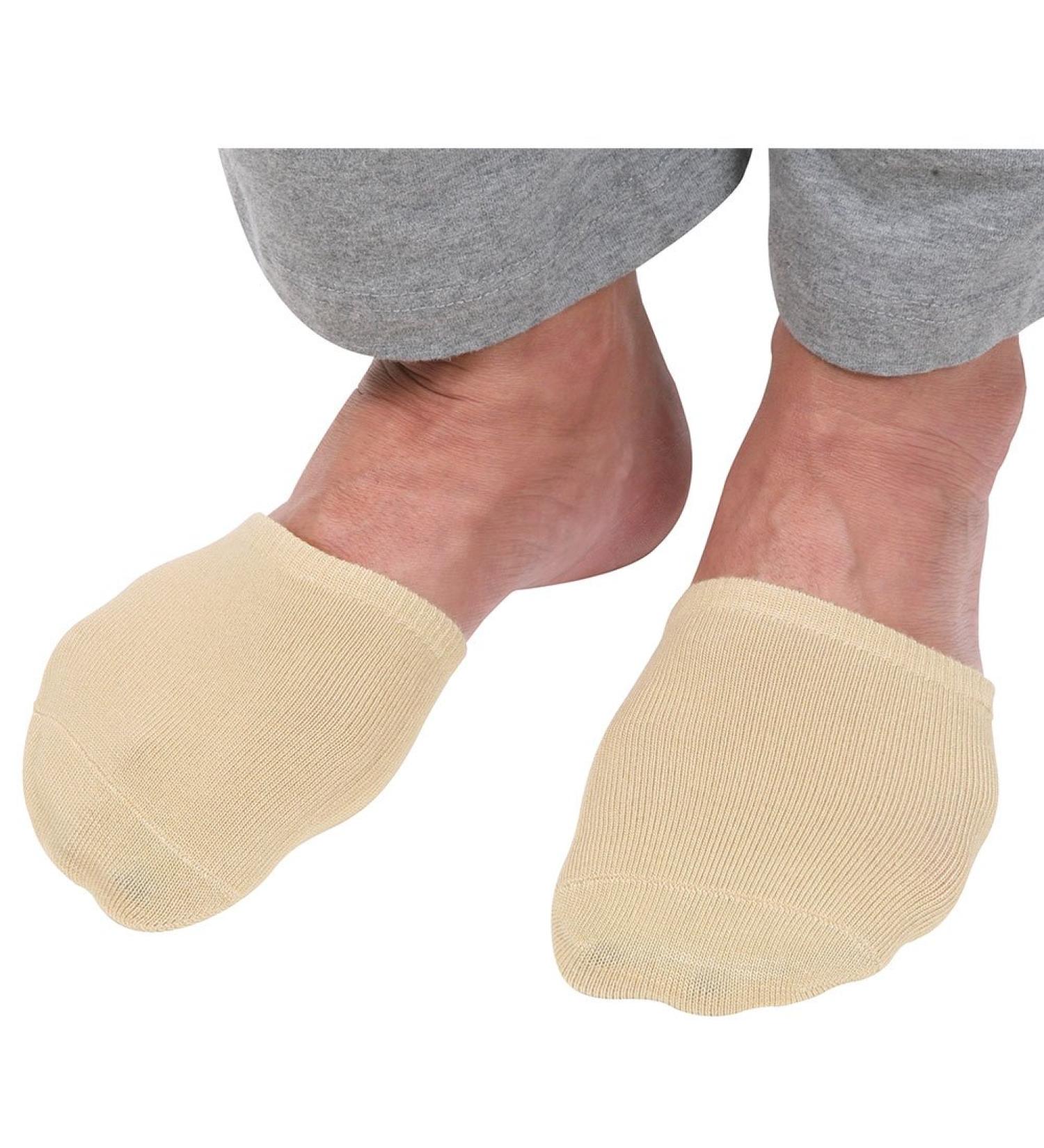 Bandwagon Women's Gel Cushioned Toe Covers Beige One Size