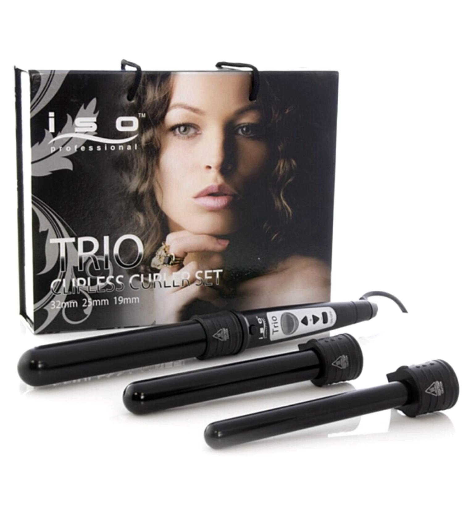 Black Trio Curling Iron 3 Barrels