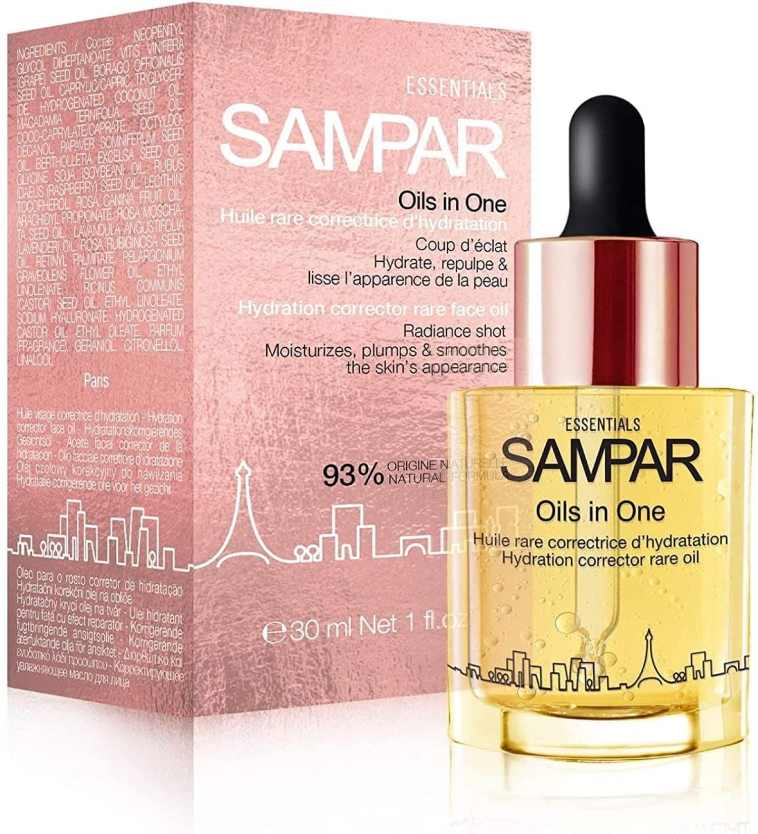 Sampar Facial Oil Hydration Corrector - Hyaluronic Acid Serum for Dry Skin Anti-Aging Moisturizer Vitamin-Rich Face Oil - 1 oz - Buy Online on GoSupps.com
