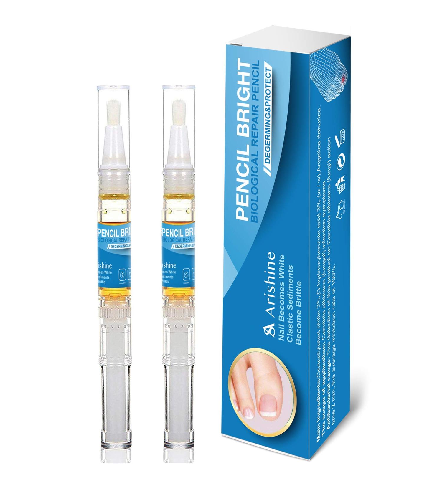 Arishine Fungus Stop Treatment - 2 Pack Nail Solution for Effective Anti Fungal Treatment of Toenails and Fingernails - Buy Online on GoSupps.com