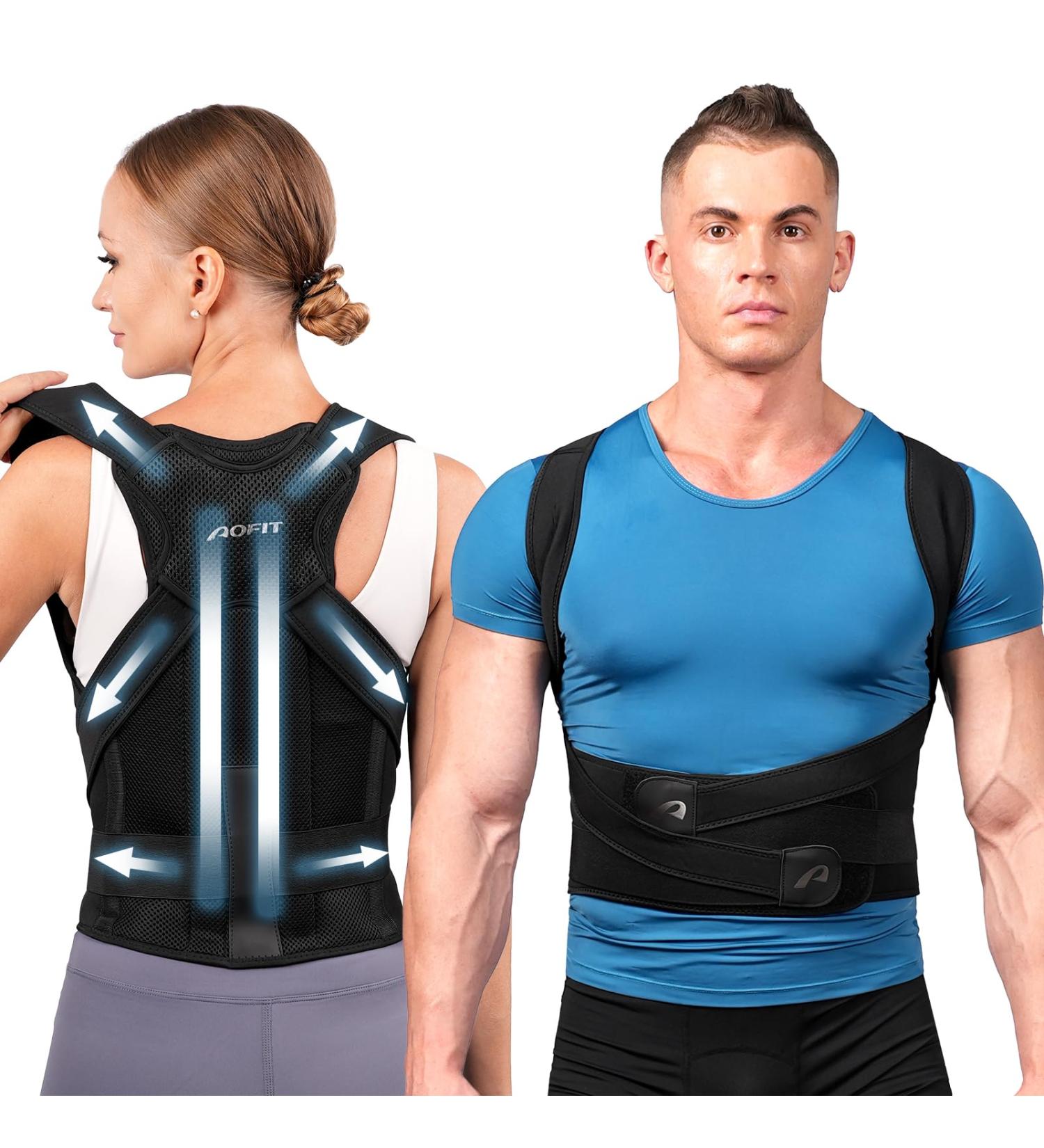 AOFIT Back Support Belt | Adjustable Posture Corrector for Men & Women | Breathable Backure Coach for Pain Relief & Correction - Buy Online on GoSupps.com