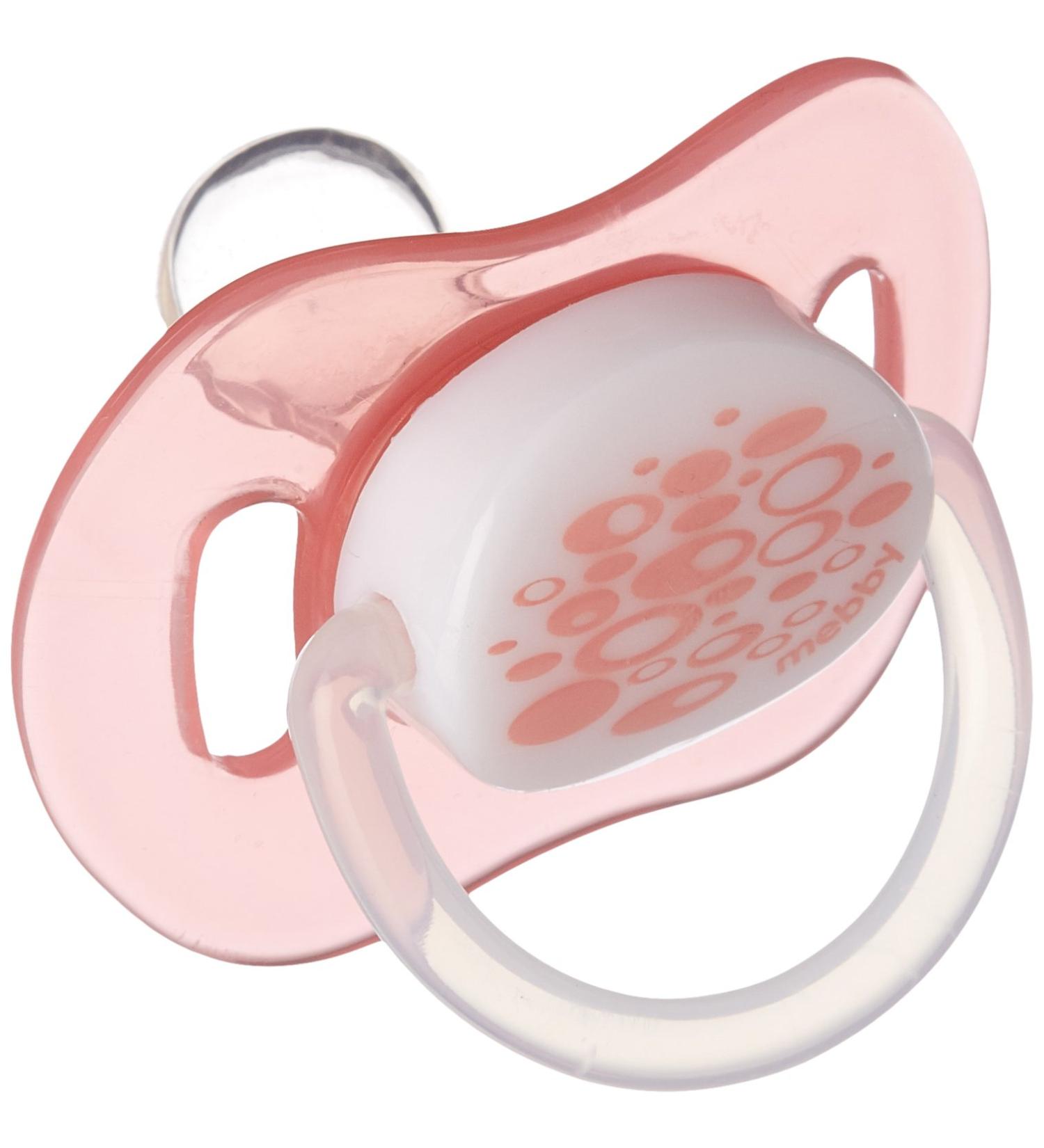 Mebby 92528 Anatomical Silicone Pacifier for Girls 0-6 Months | Abstract Motif | International Shipping - Buy Online on GoSupps.com