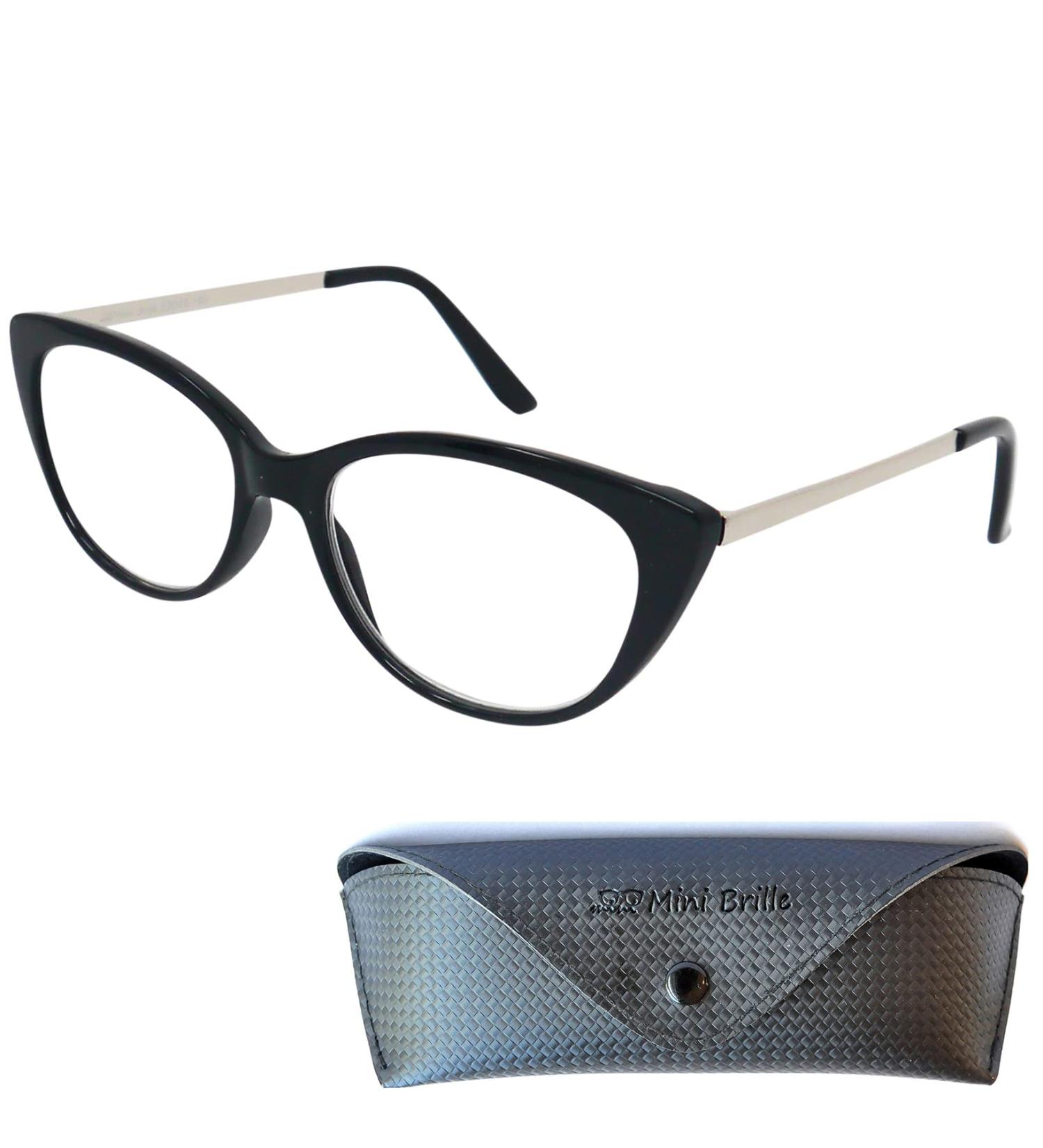 Stylish Mini Cateye Reading Glasses for Women 1.5 Diopters Free Case Durable Plastic Frame Metal Iron International Shipping Available - Buy Online on GoSupps.com