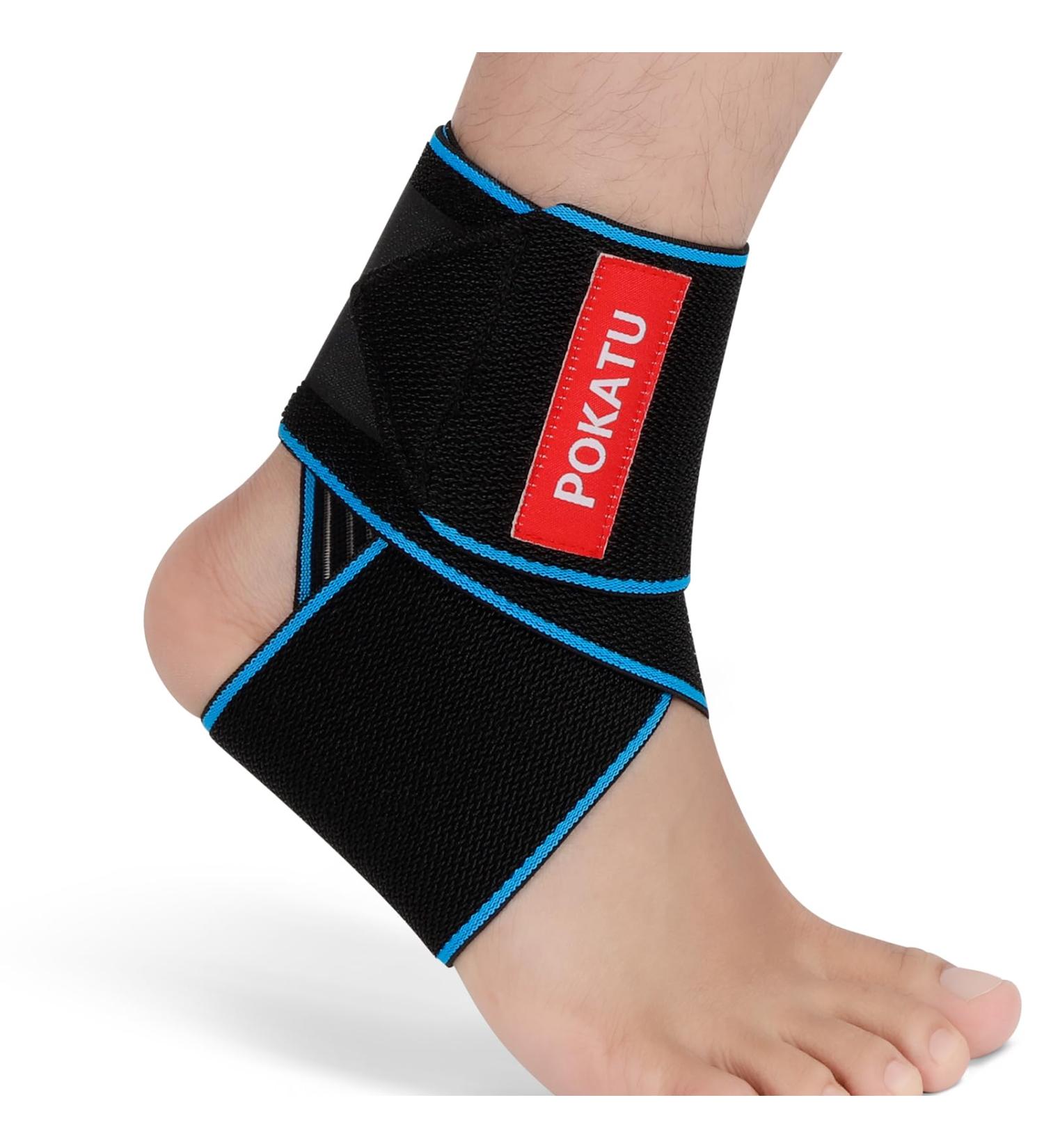 Pokatu Ankle Bandage | Adjustable Foot Support for Men & Women | Stabilize Your Ankle for Tennis Football & Running - Buy Online on GoSupps.com