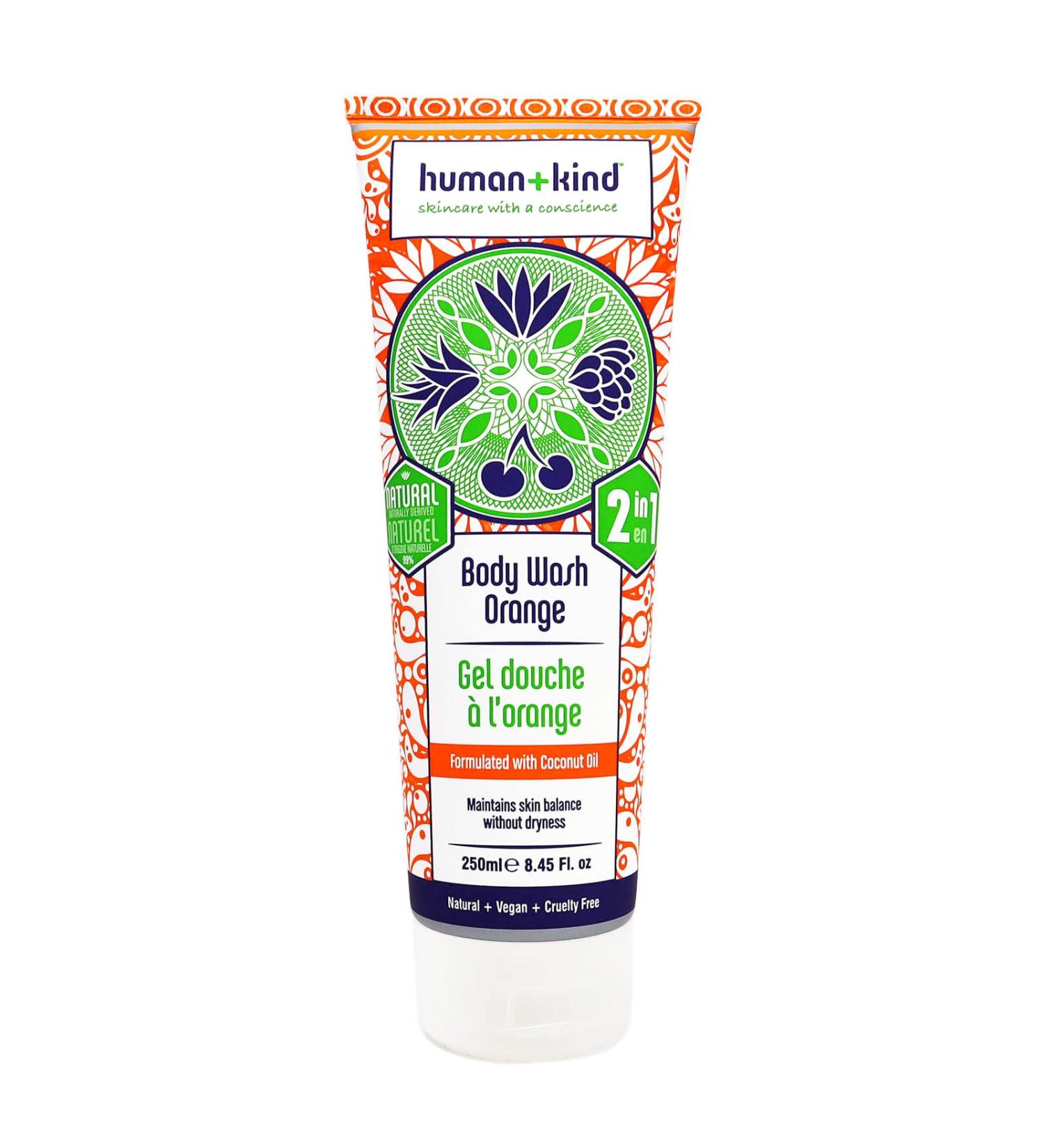 Human+Kind Coconut Oil Body Wash - Moisturizing Soap for Dry Sensitive Skin - 3 Fresh Scents - Orange Grapefruit, Apple & Herbs - 8.45 oz - Buy Online on GoSupps.com